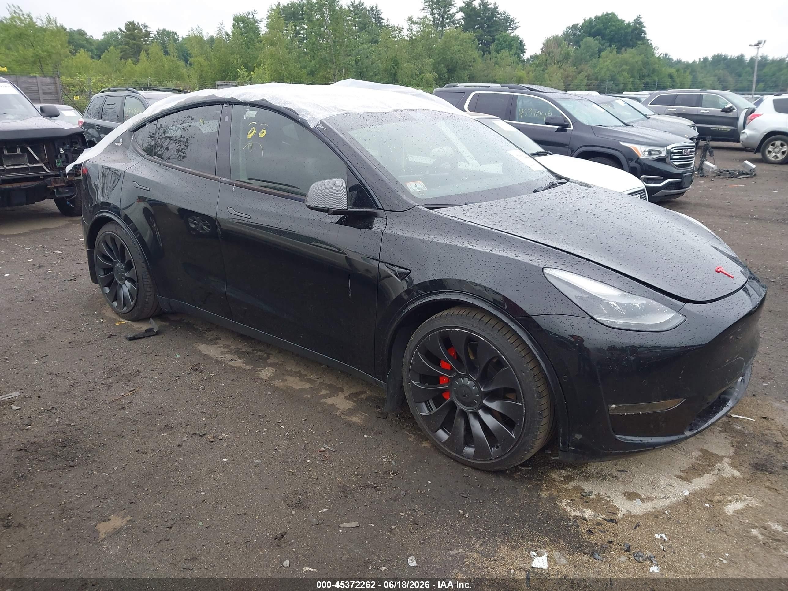 2022 Tesla Model Y Performance, VIN 7SAYGDEF6NF397938 — Roof