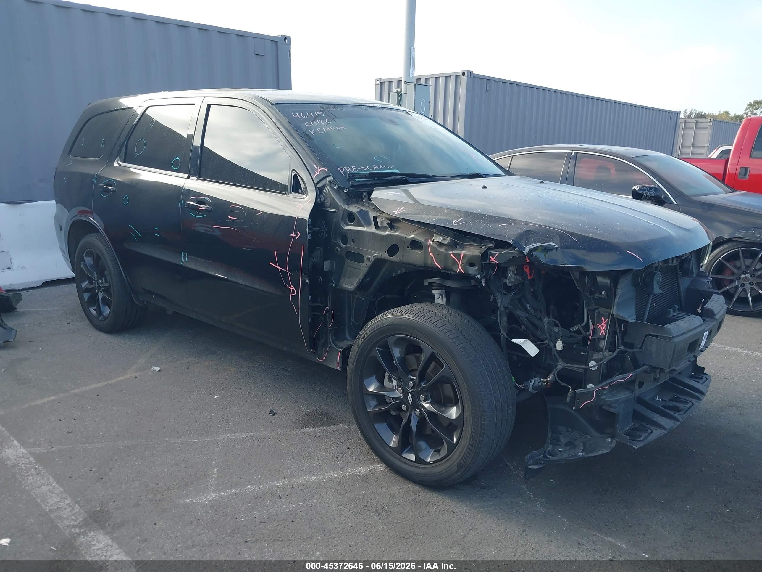 2022 Dodge Durango SXT, VIN 1C4RDHAG3NC173216 — Front end