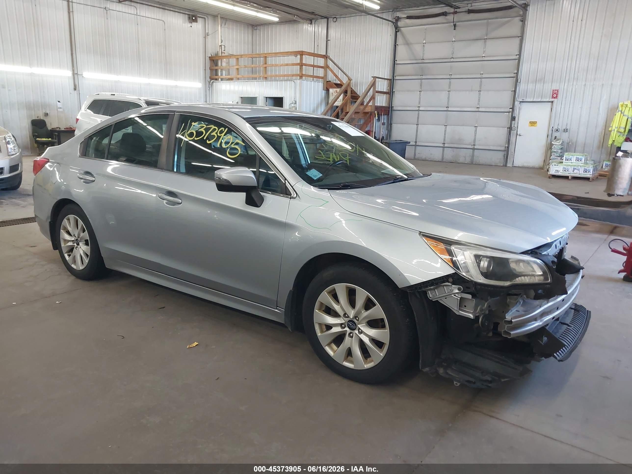 2017 Subaru Legacy Premium, VIN 4S3BNAF63H3046251 — Front end