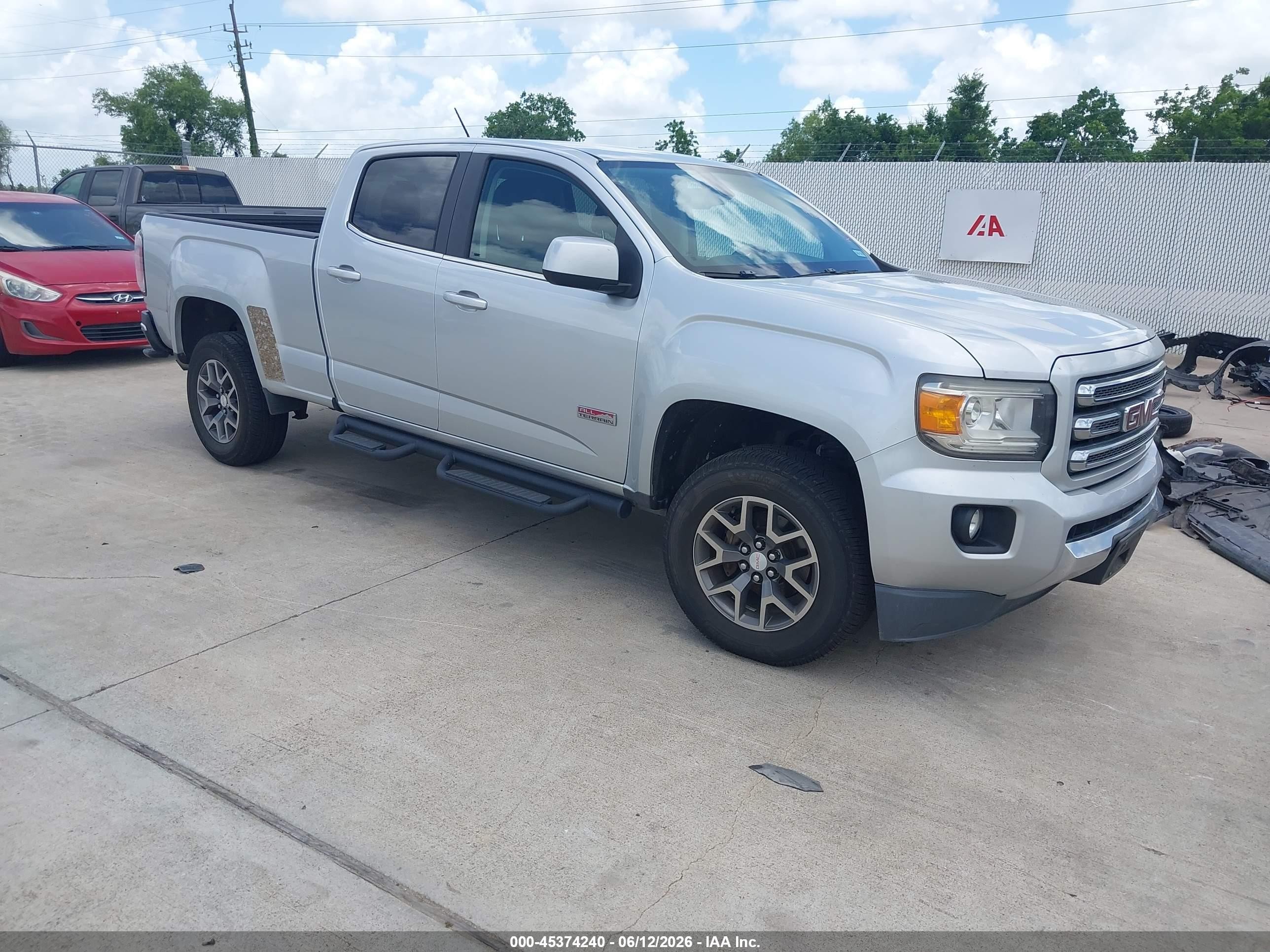 2015 GMC Canyon 4WD SLE, VIN 1GTG6BE39F1117476 — Normal wear