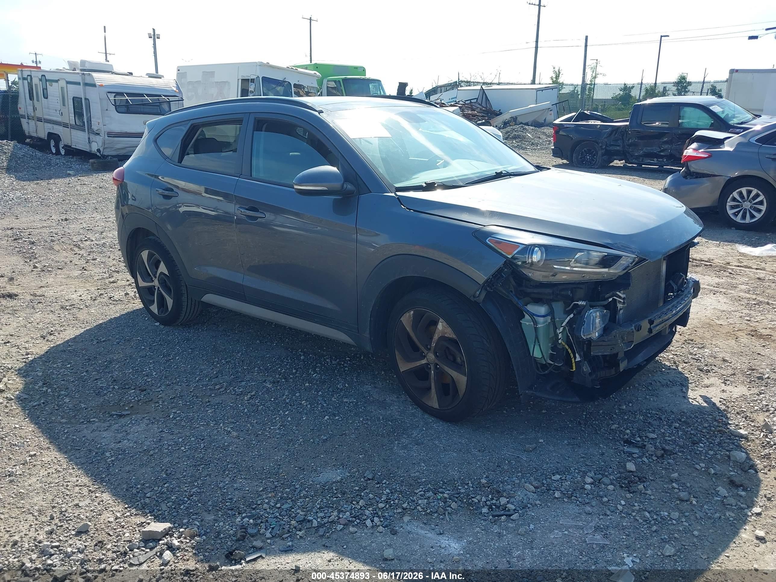 2018 Hyundai Tucson Limited, VIN KM8J3CA26JU755723 — Front end