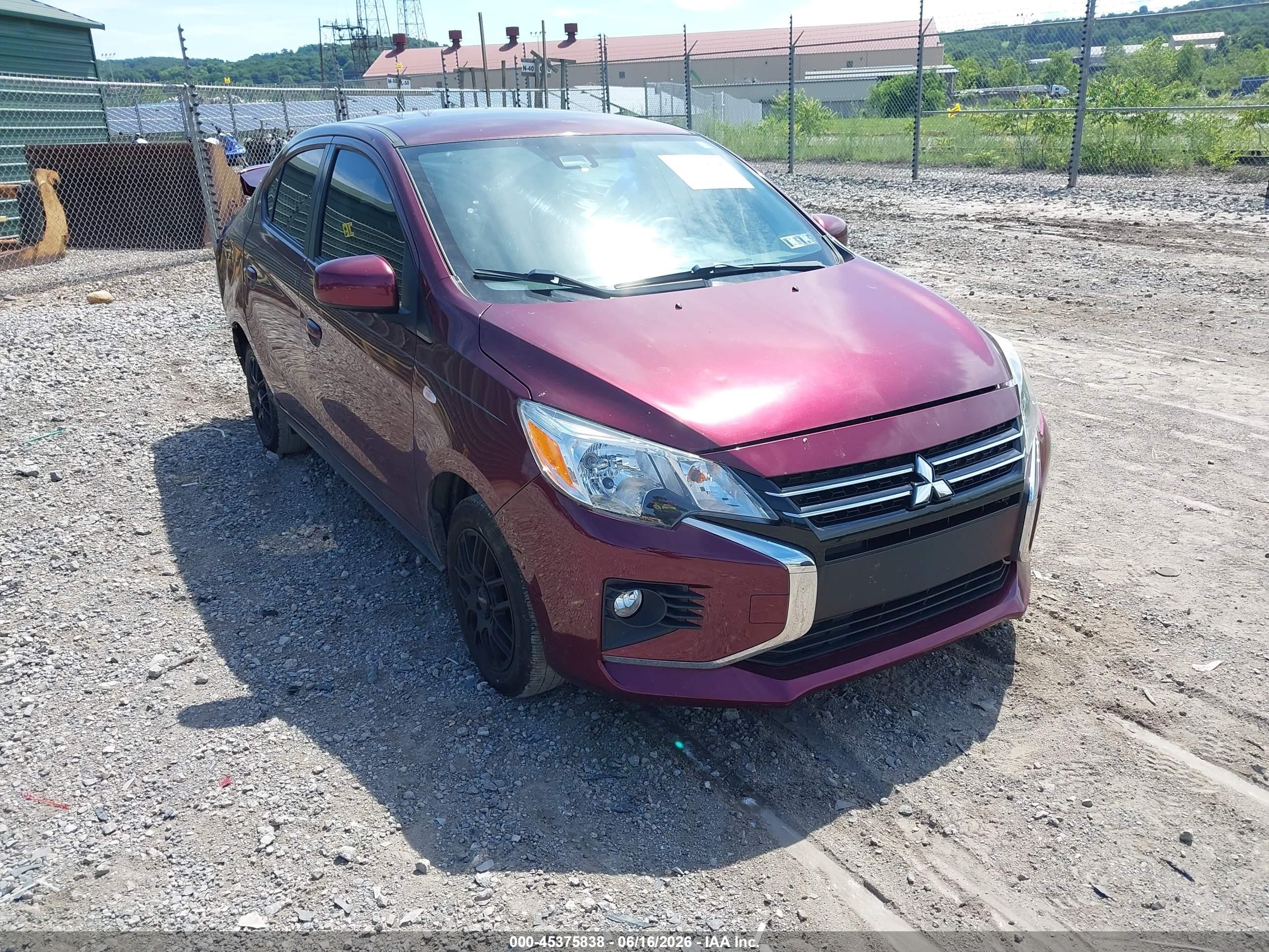 2022 Mitsubishi Mirage ES, VIN ML32FUFJ2NHF06149 — Зад