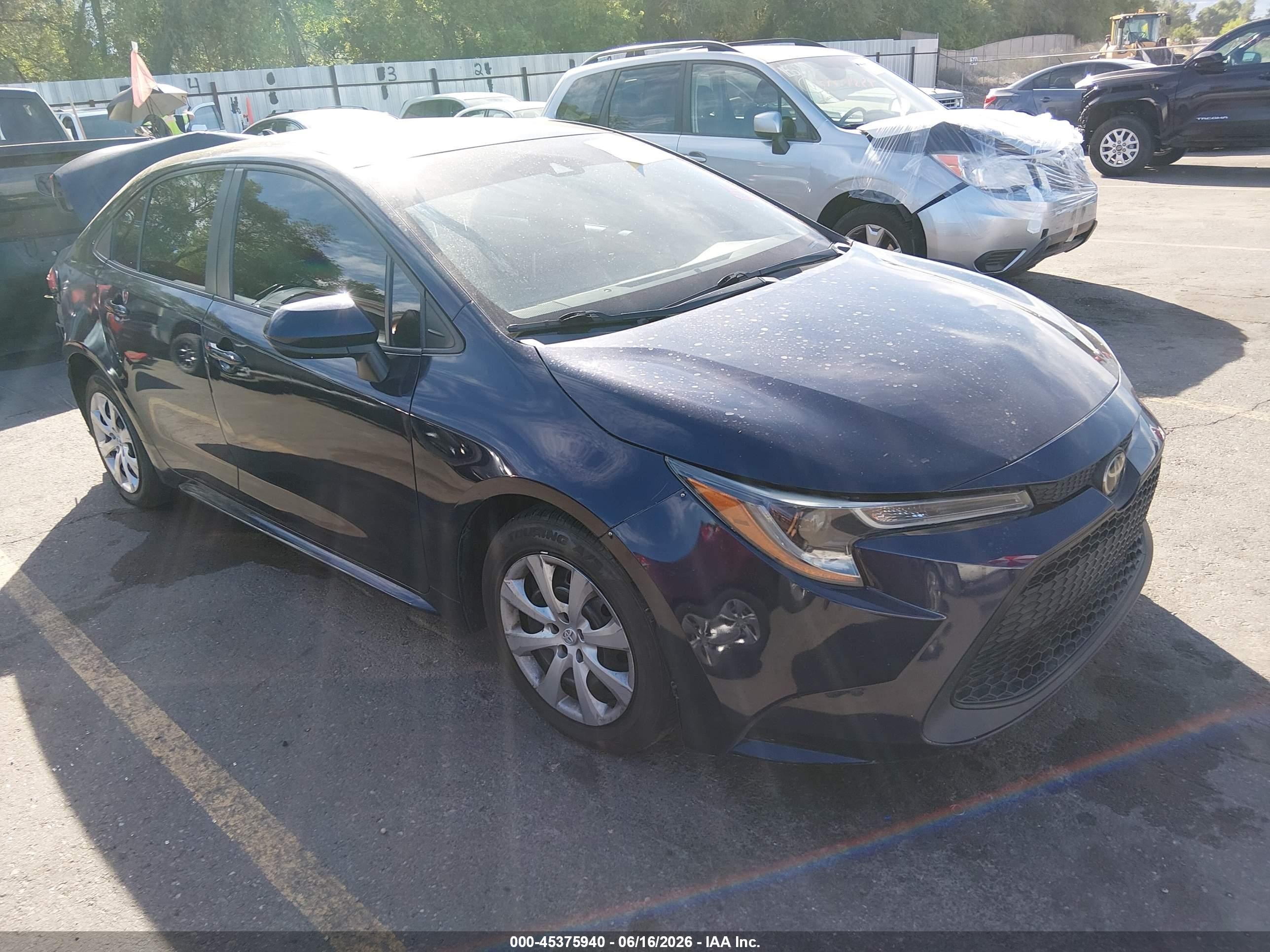 2021 Toyota Corolla LE, VIN 5YFEPMAE1MP186128 — Rear end