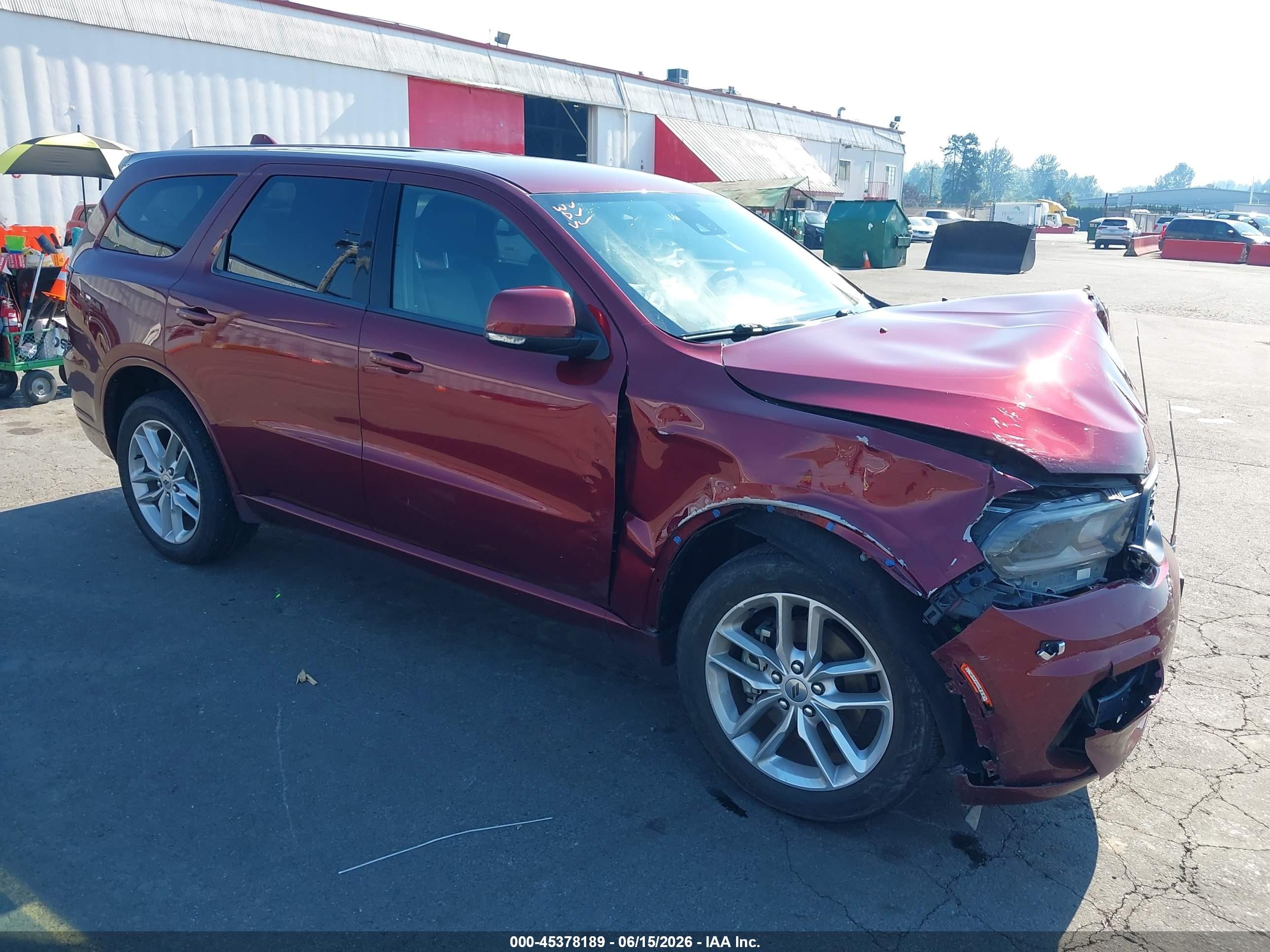 2022 Dodge Durango GT Plus, VIN 1C4RDJDG8NC219769 — Front end