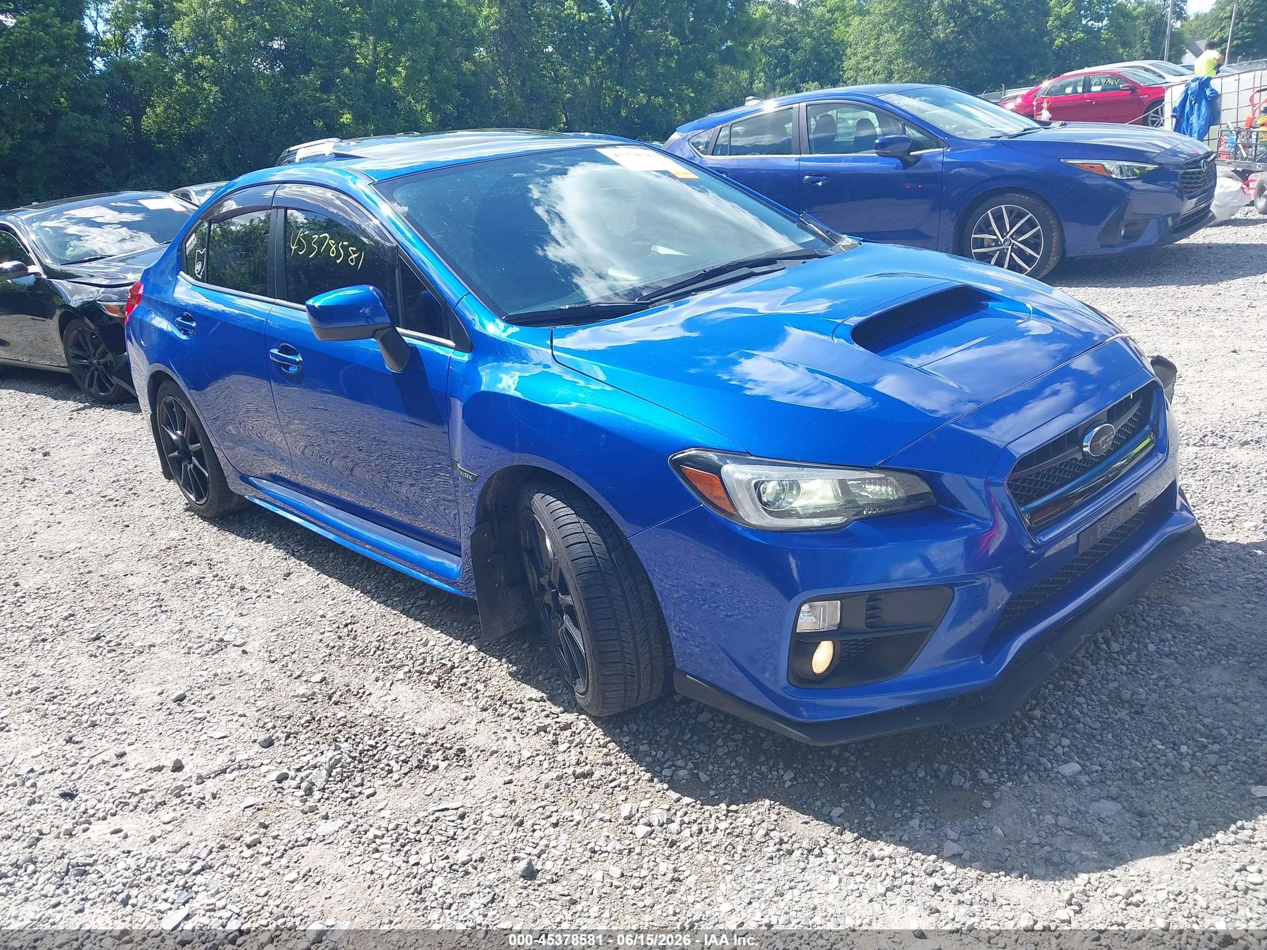 2016 Subaru WRX Limited, VIN JF1VA1J67G9819840 — Front end