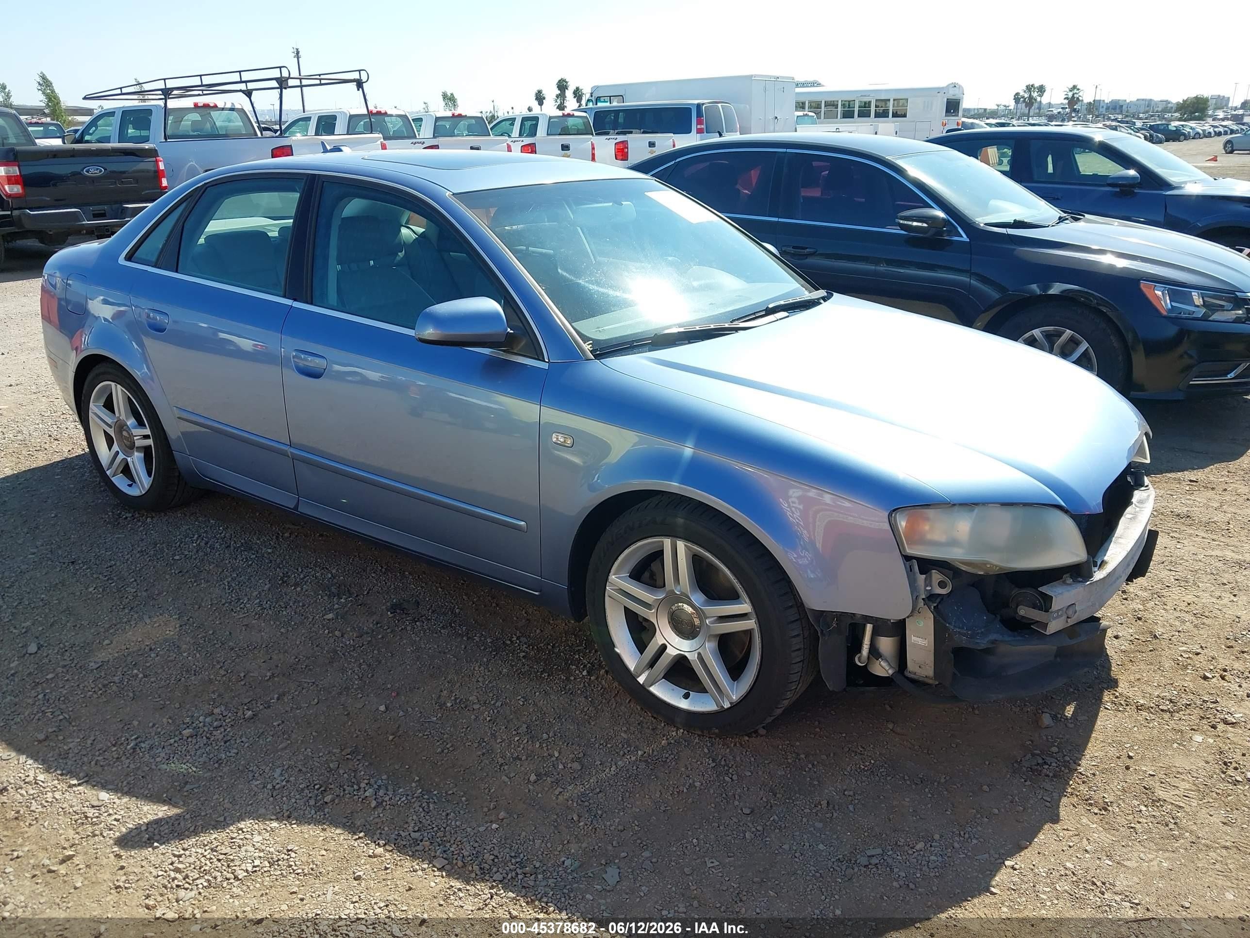 2005 Audi A4 2.0T, VIN WAUAF78E65A566139 — Front end