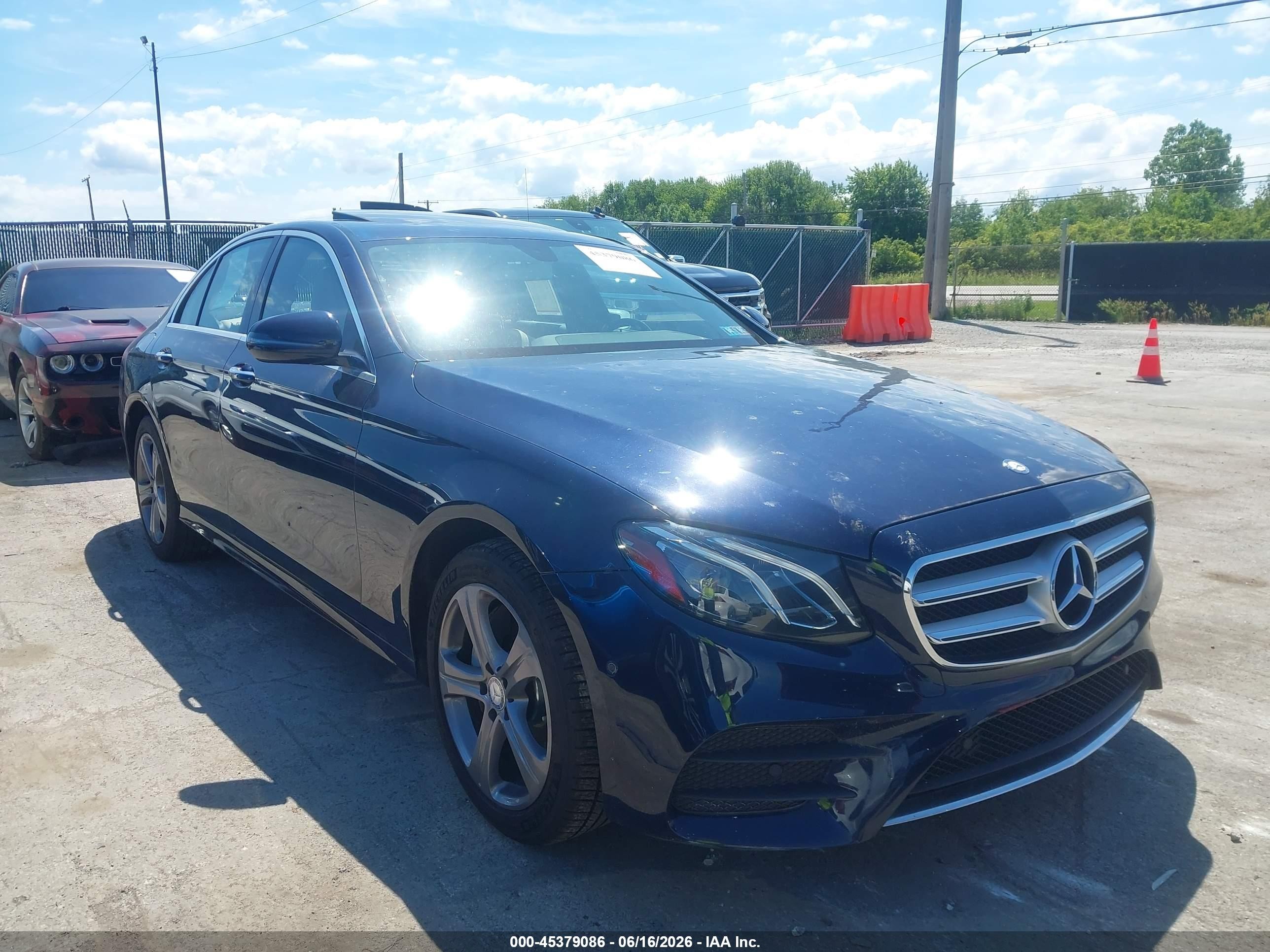 2017 Mercedes-Benz E 300 Sport, VIN WDDZF4KBXHA195306 — Hail