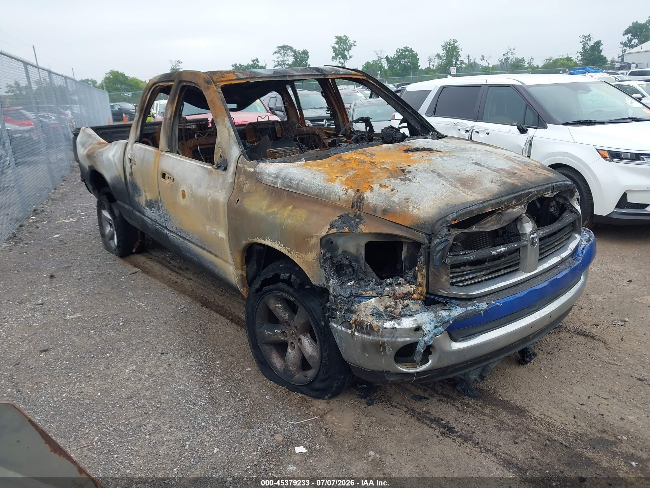 2008 Dodge 1500 SLT, VIN 1D7HU182X8J135873 — Burn