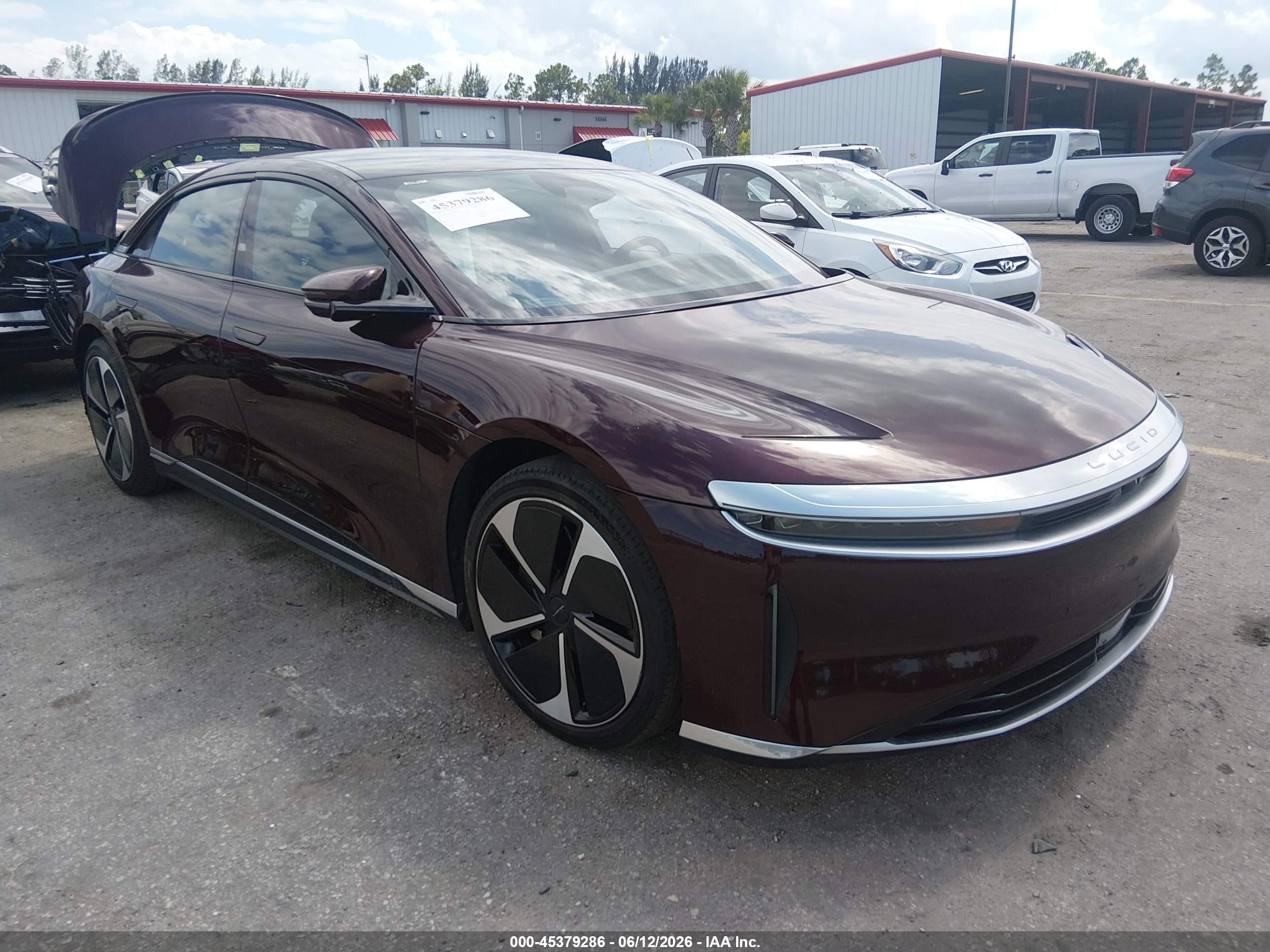 2023 Lucid Air Pure, VIN 50EA1PFA5PA007083 — Rear end