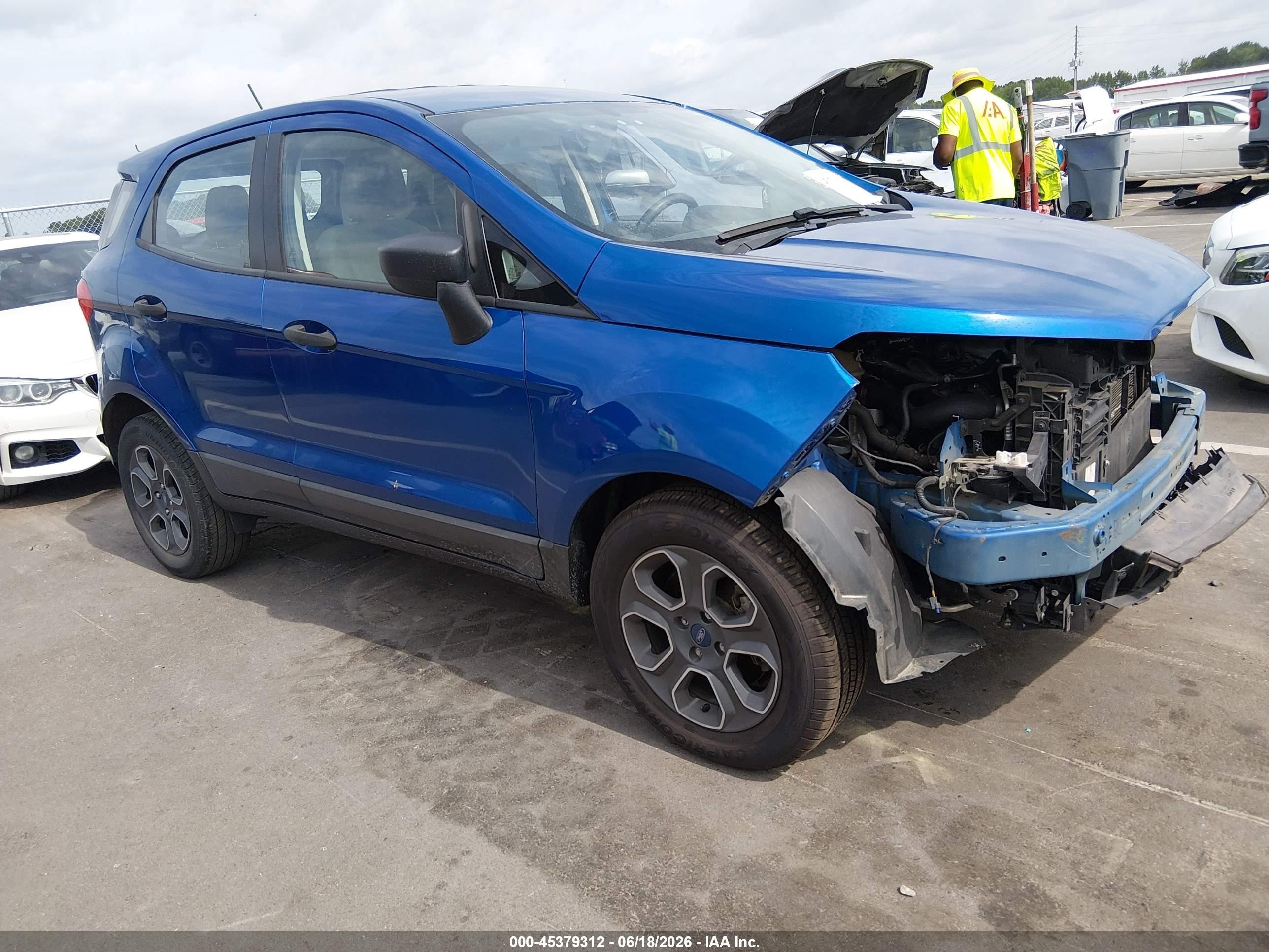 2018 Ford EcoSport S, VIN MAJ3P1RE4JC217375 — Front end