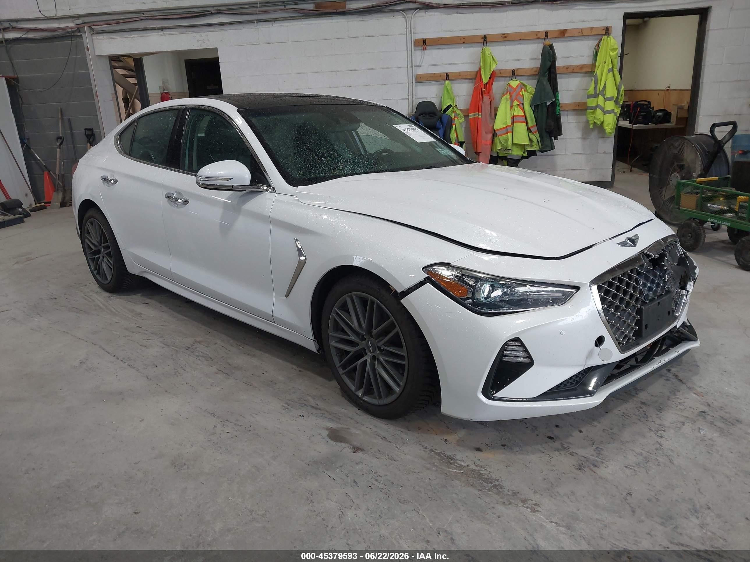 2019 Genesis G70 Advanced, VIN KMTG44LA6KU042605 — Front end