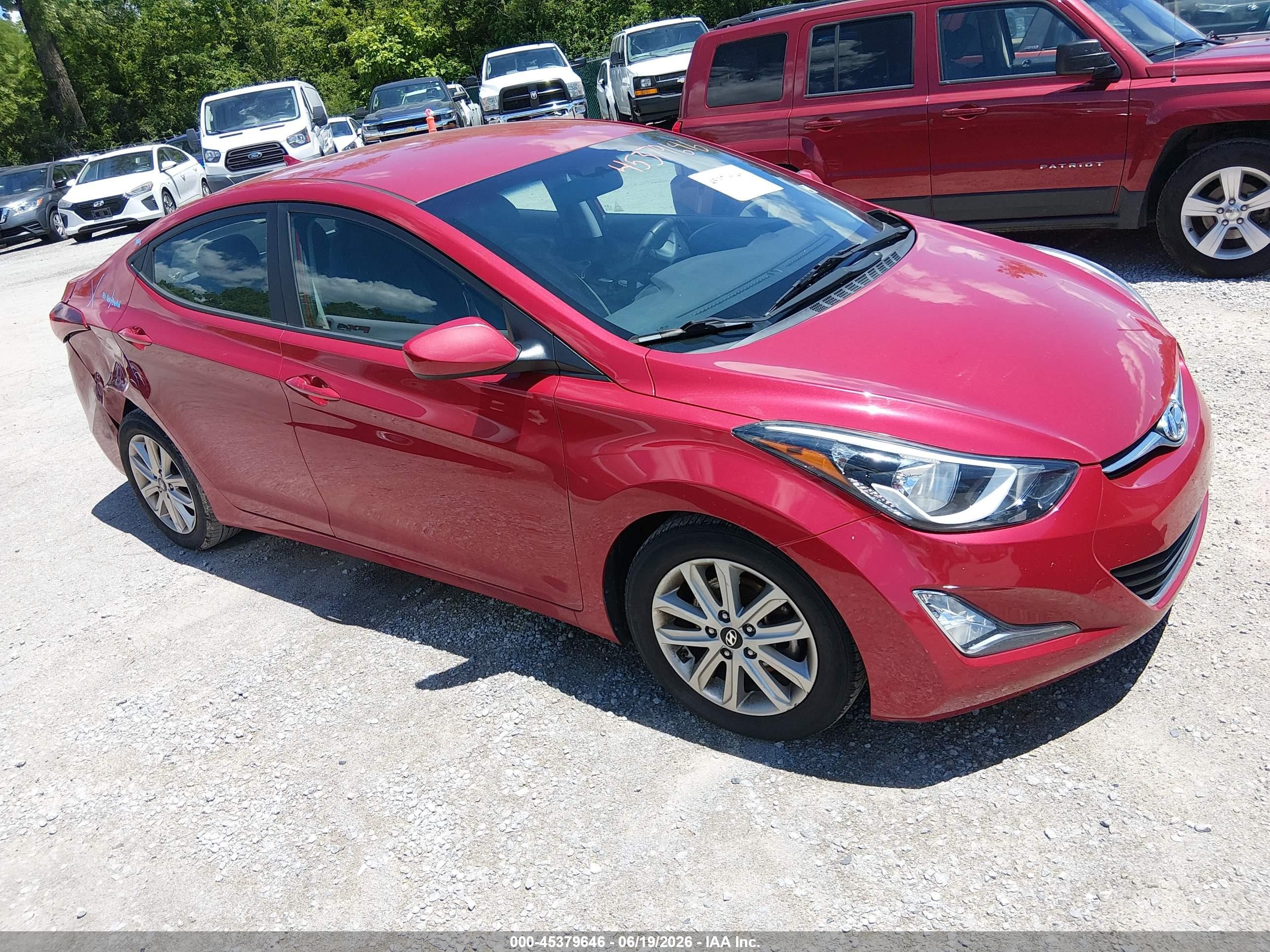 2015 Hyundai Elantra SE, VIN KMHDH4AE1FU381592 — Rear end