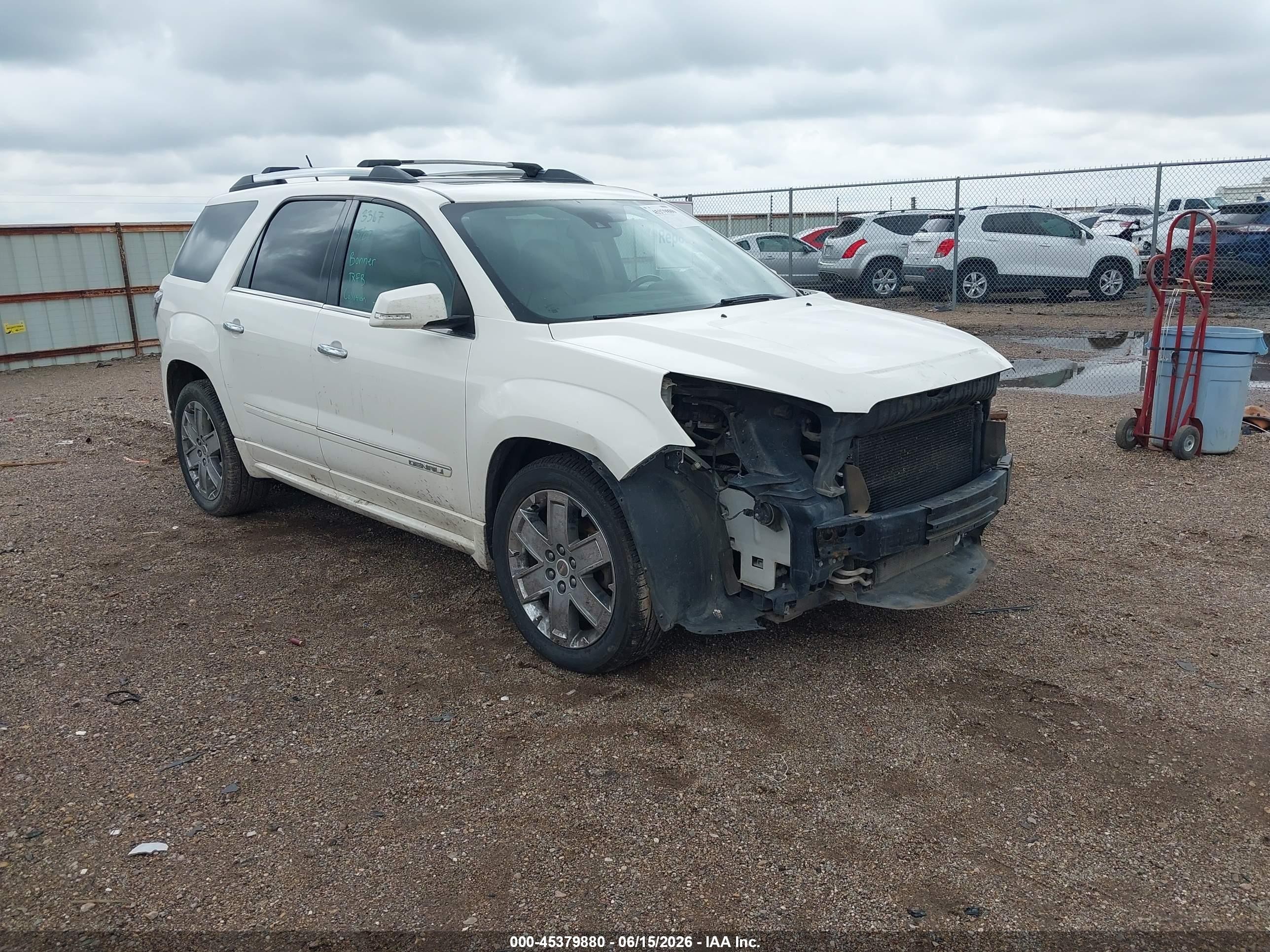 2014 GMC Acadia Denali, VIN 1GKKRTKD8EJ345928 — Front end