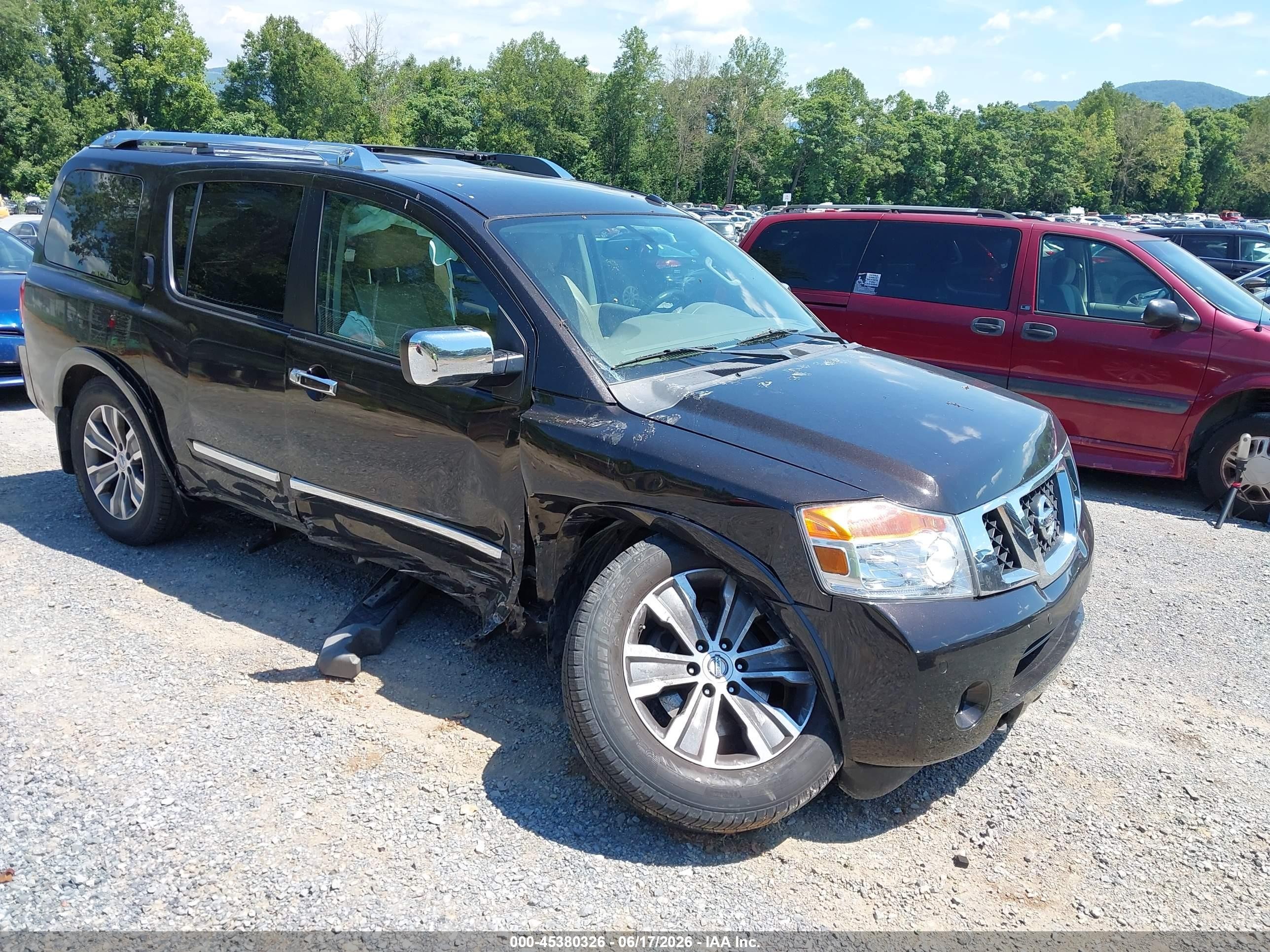 2015 Nissan Armada Platinum, VIN 5N1AA0NC4FN604985 — Front end