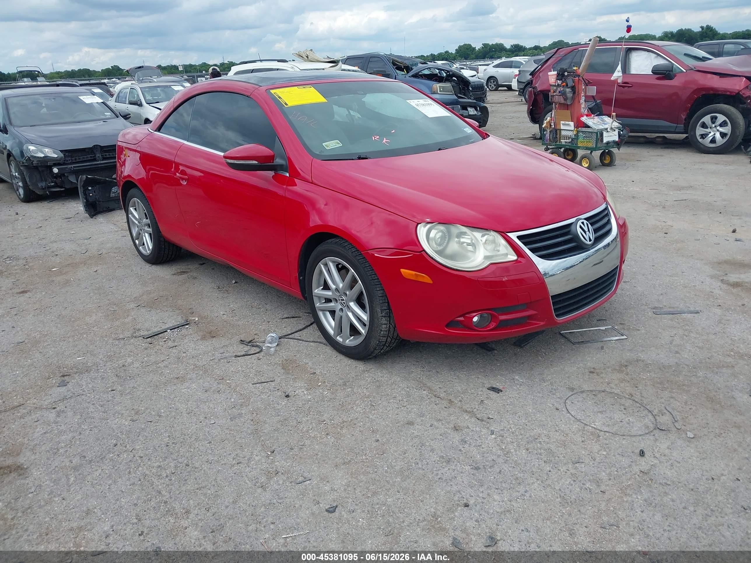 2009 Volkswagen Eos Lux, VIN WVWFA71F09V015780 — Water / flood