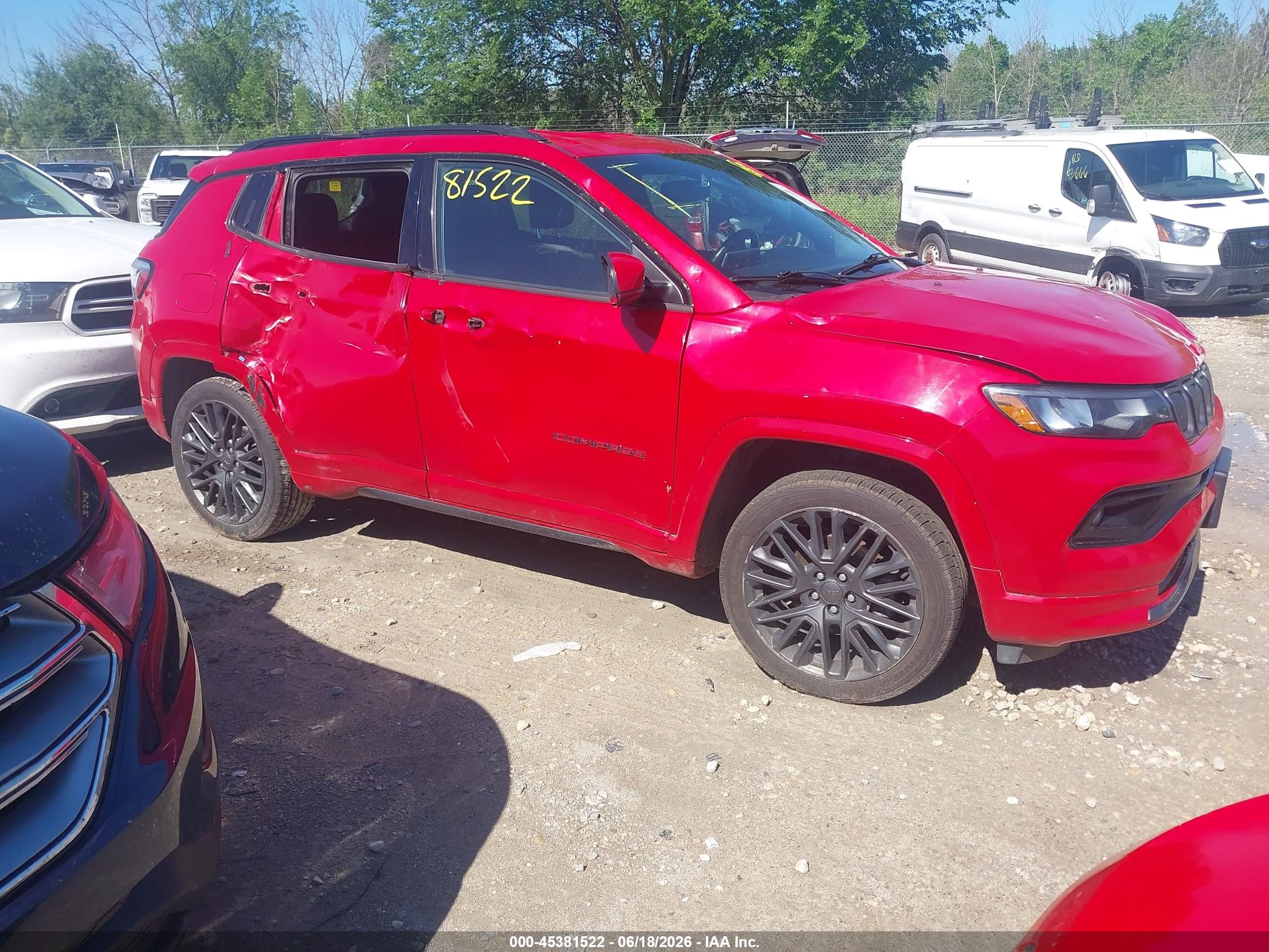 2022 Jeep Compass Limited, VIN 3C4NJDCB8NT212470 — Roof