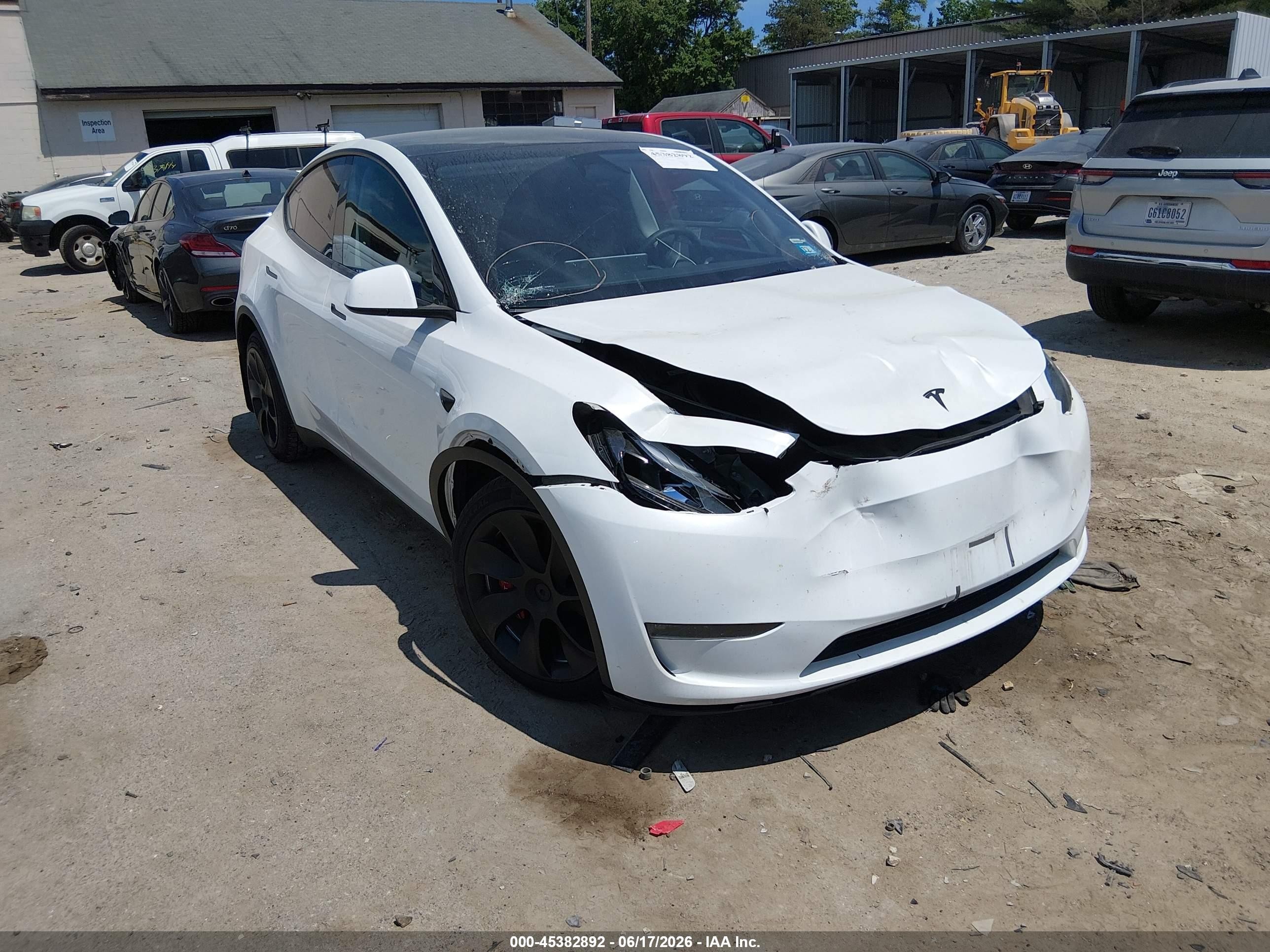 2024 Tesla Model Y Long Range, VIN 7SAYGDEE2RA228414 — Front end