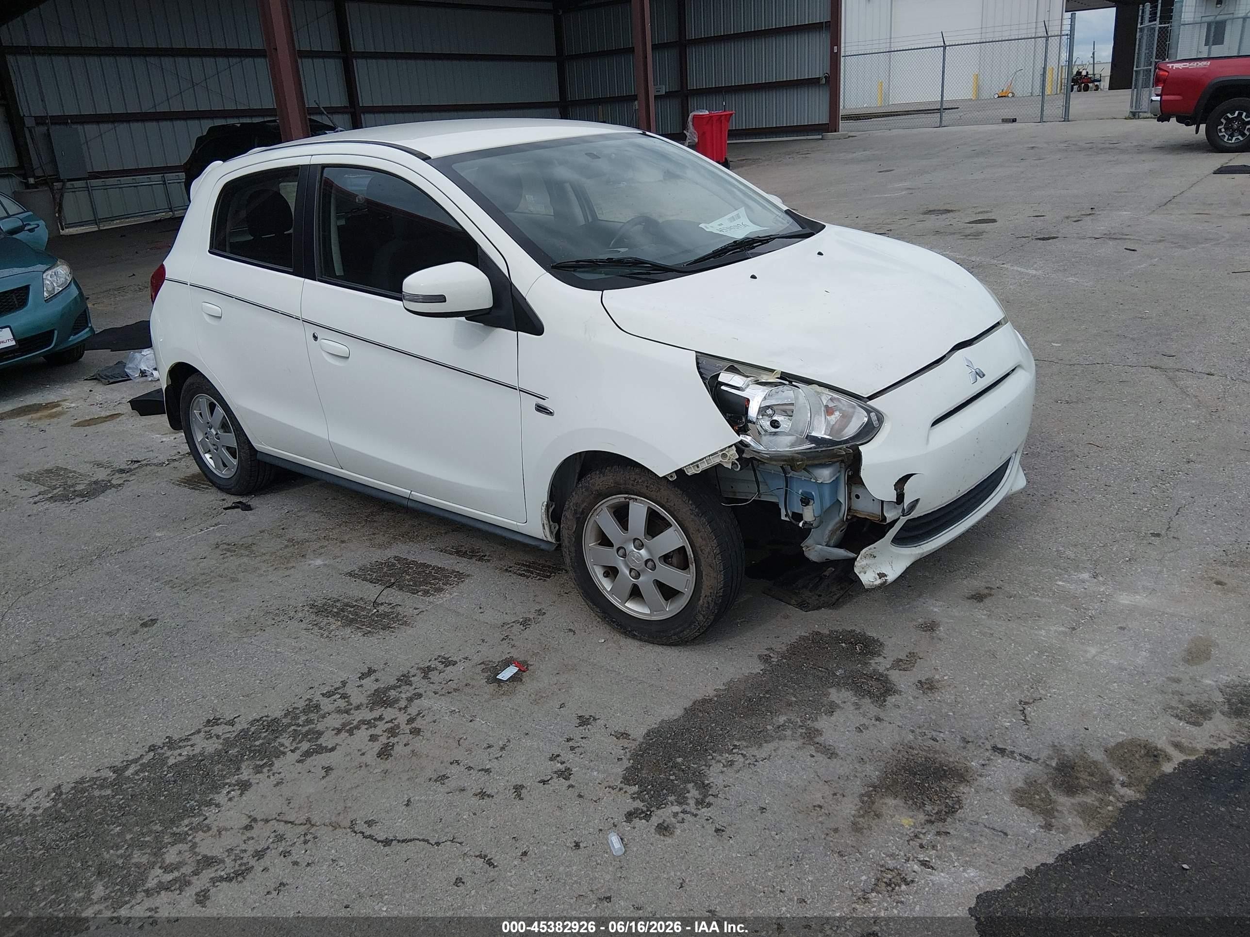2015 Mitsubishi Mirage ES, VIN ML32A4HJ7FH031298 — Front end