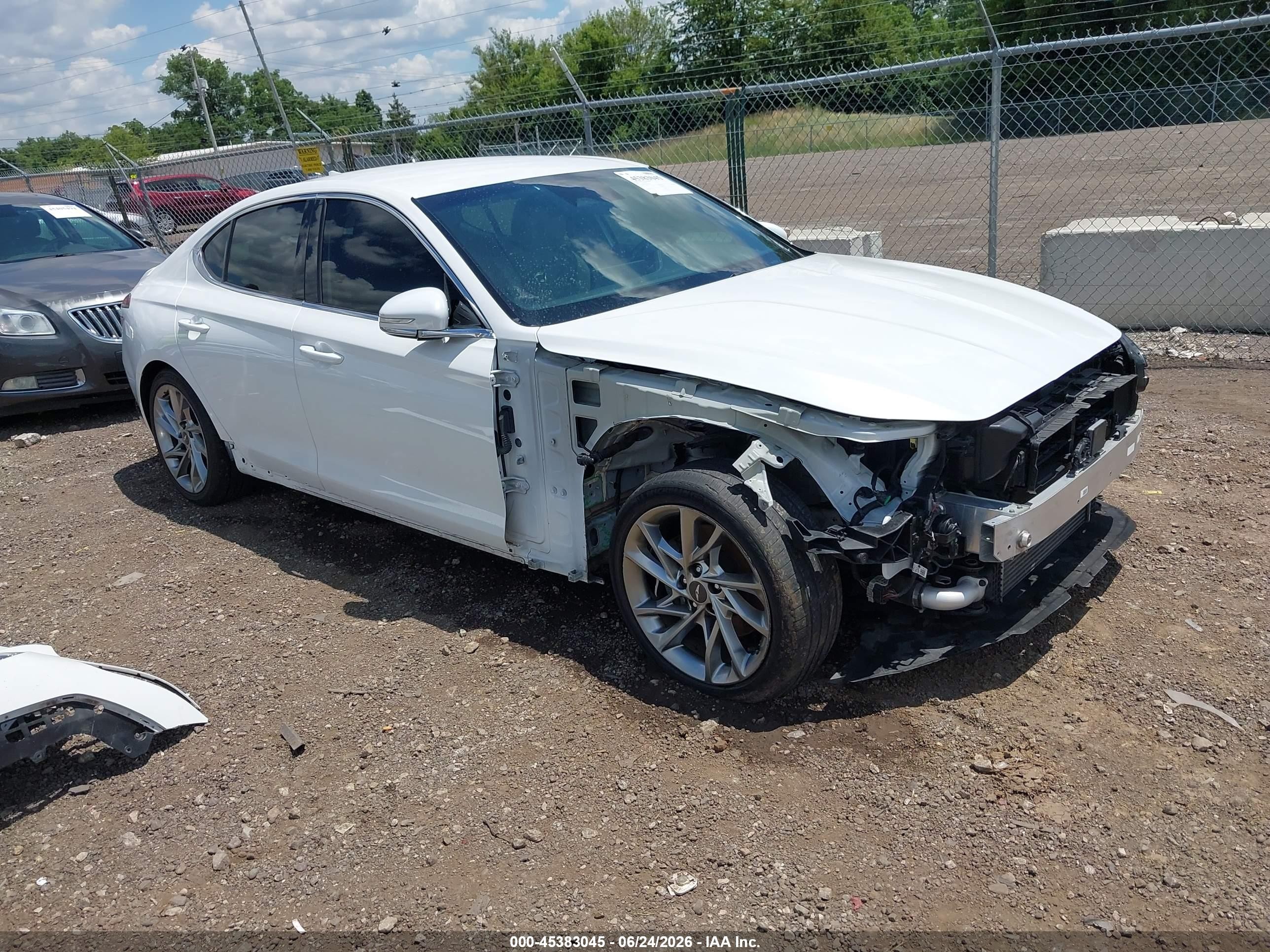 2022 Genesis G70 2.0T, VIN KMTG34TA2NU093266 — Front end