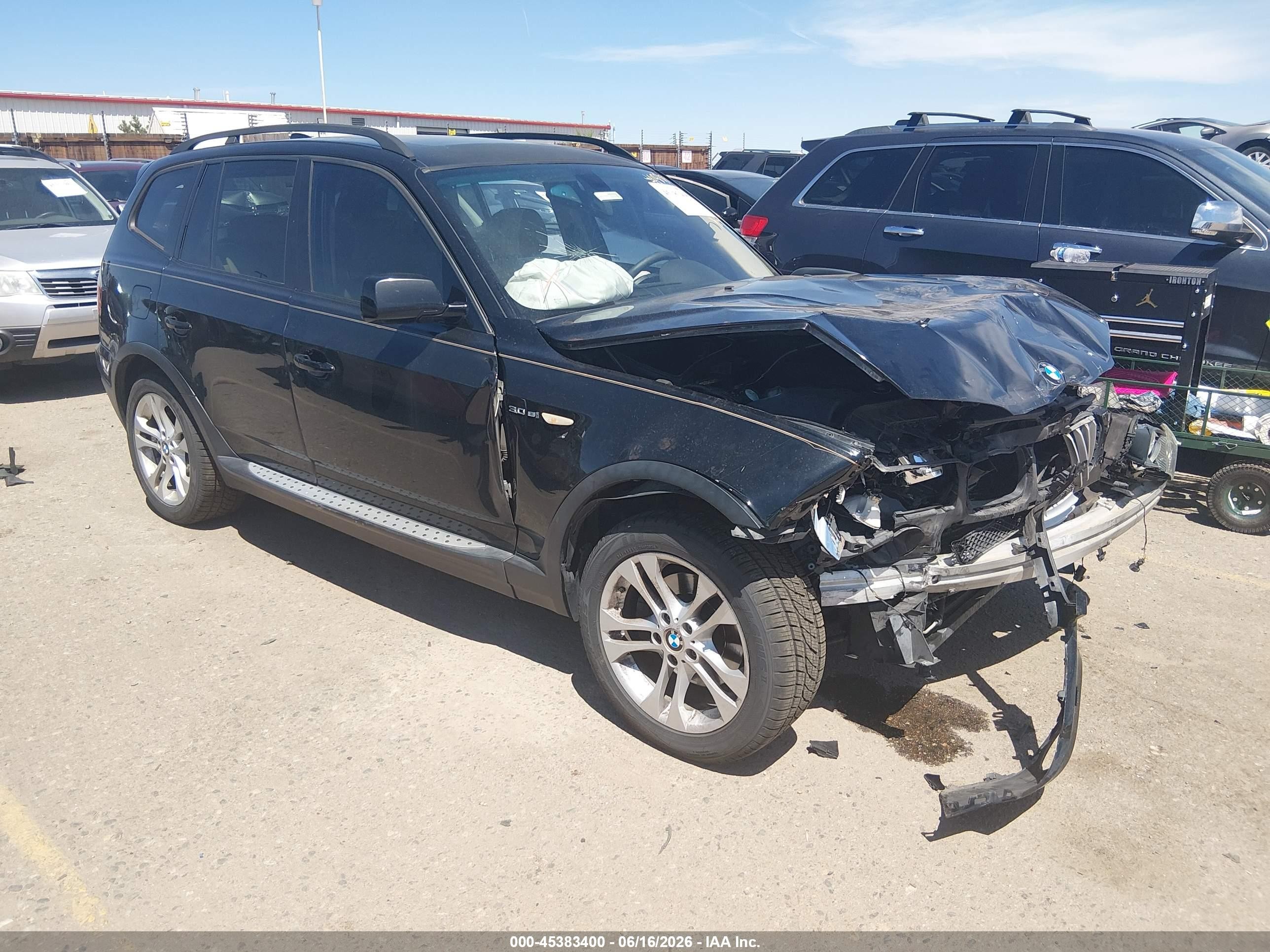 2008 BMW X3 3.0si, VIN WBXPC93448WJ03894 — Front end