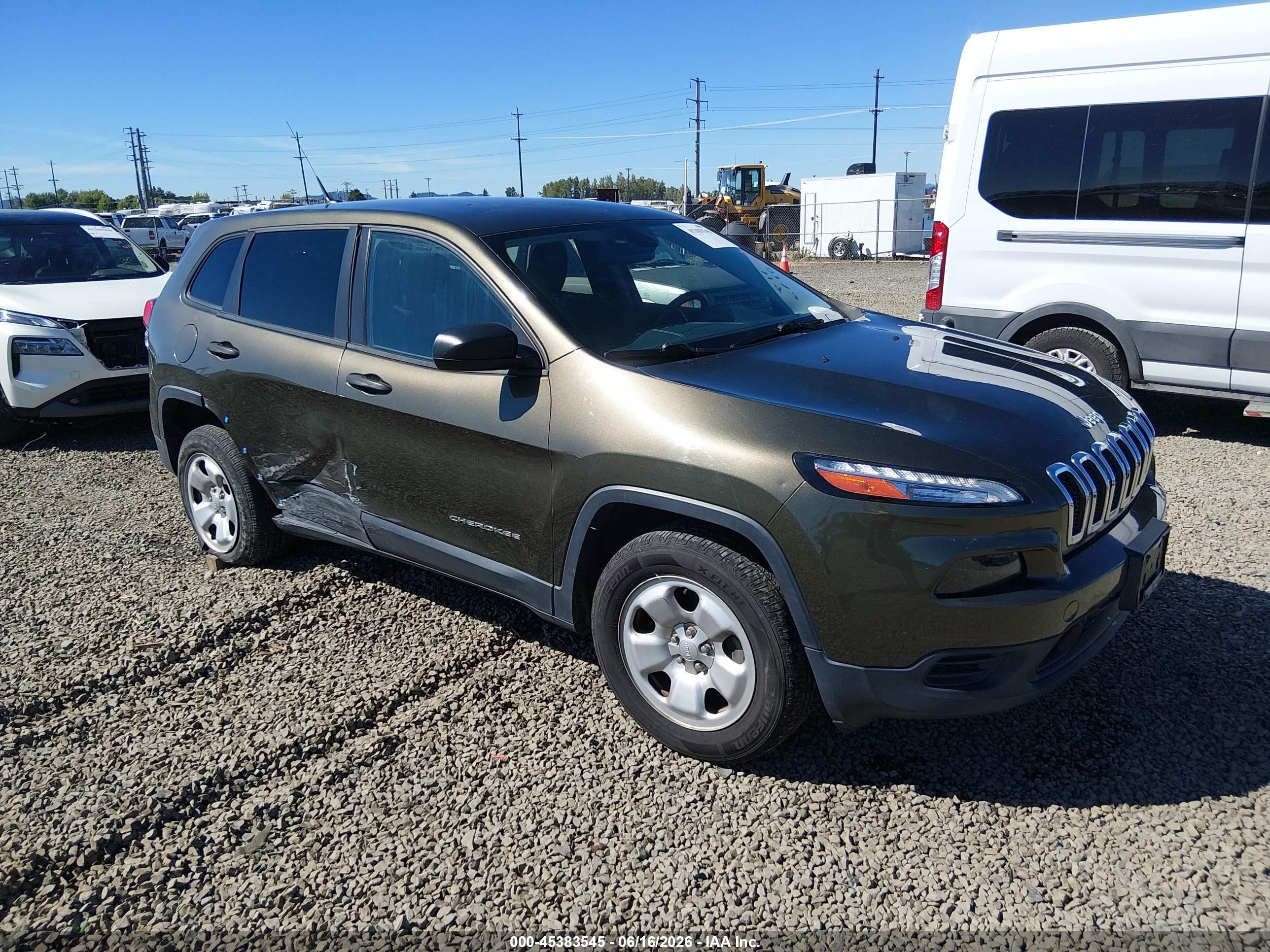 2015 Jeep Cherokee Sport, VIN 1C4PJMAB9FW593589 — Бок