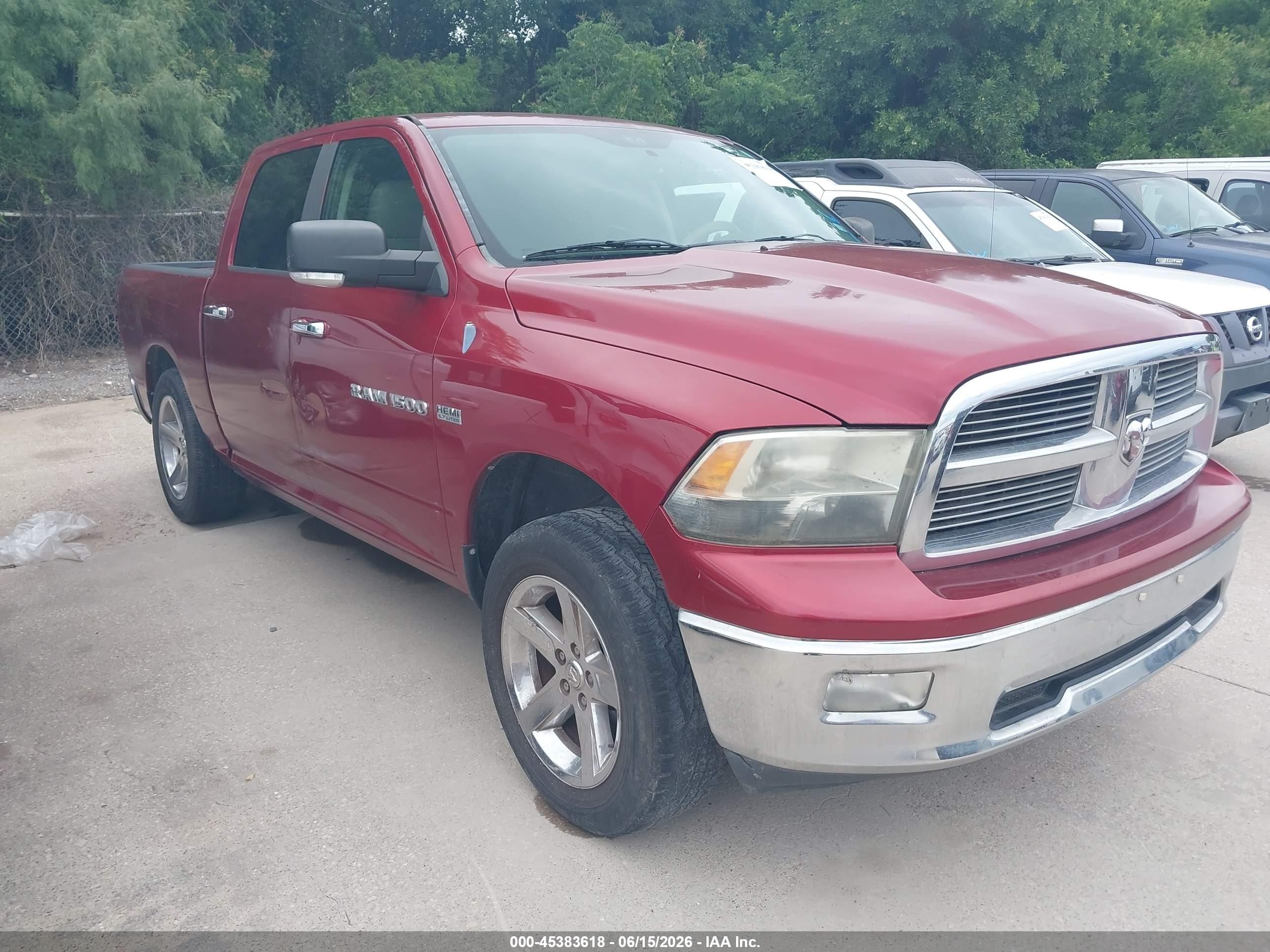 2012 Ram 1500 Big Horn, VIN 1C6RD6LT9CS312998 — Фото с аукциона