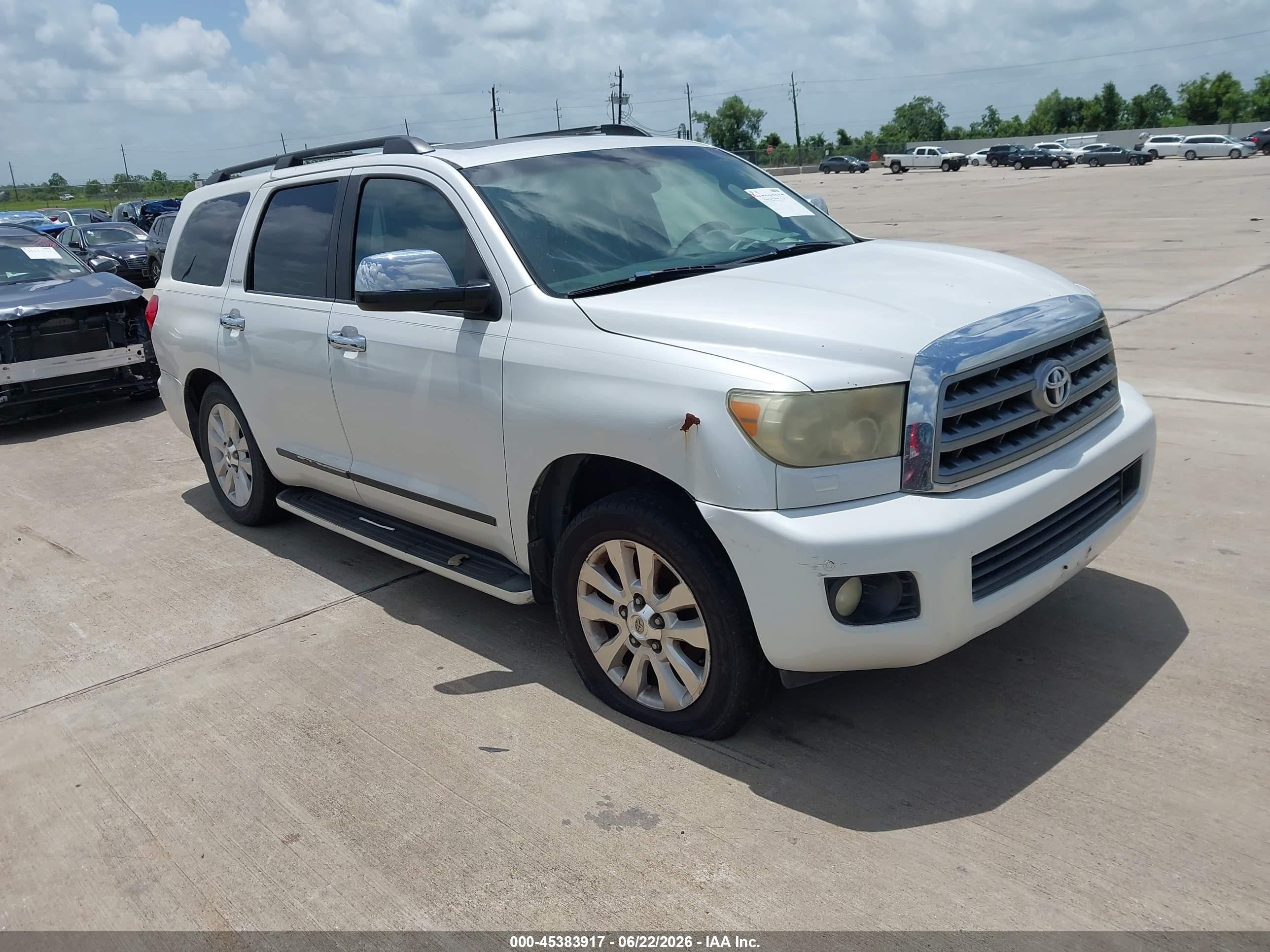 2008 Toyota Sequoia Platinum, VIN 5TDZY67AX8S002669 — Repossession