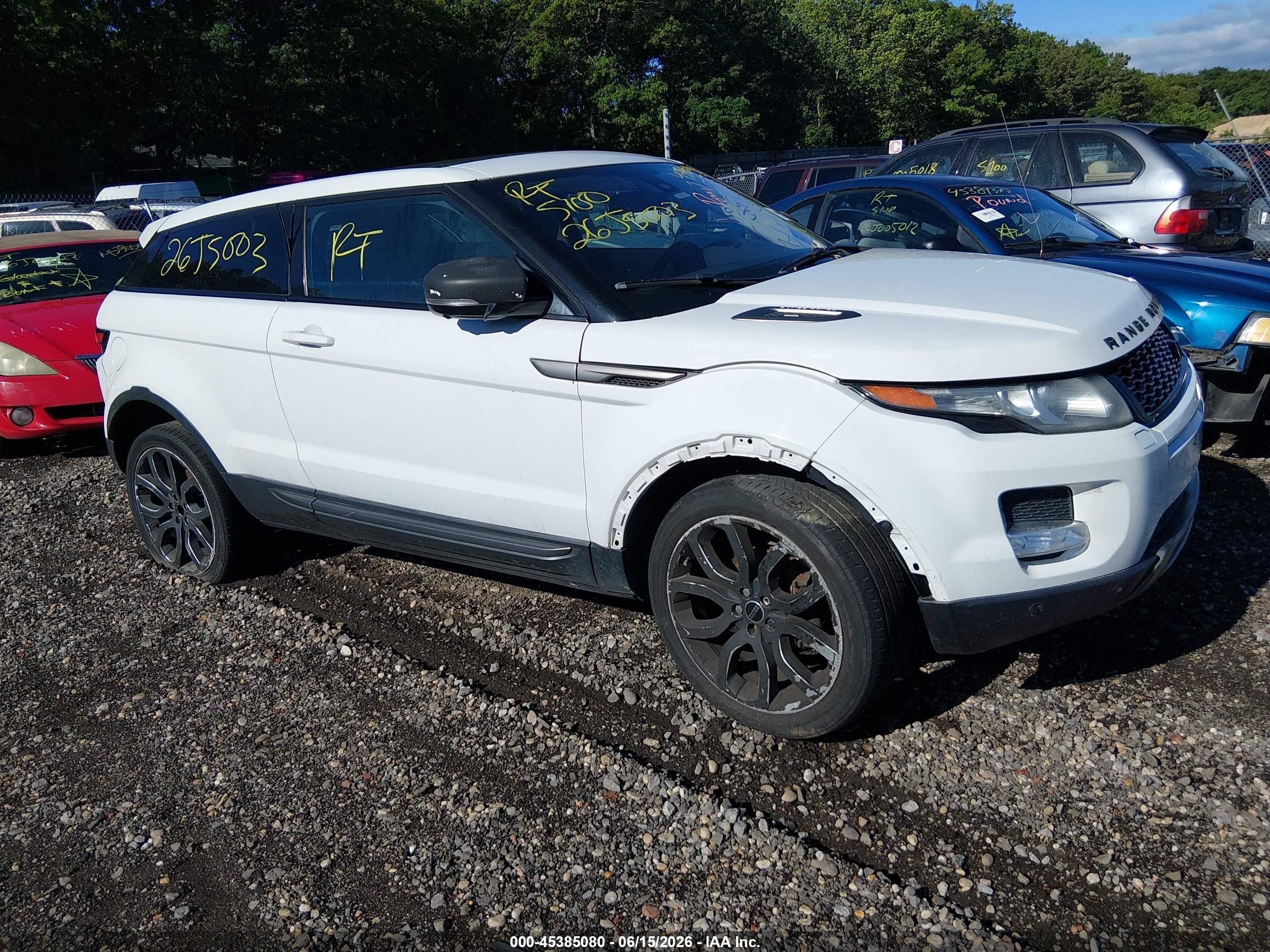2012 Land Rover Range Rover Evoque Pure Premium, VIN SALVR1BG3CH631593 — Rear end