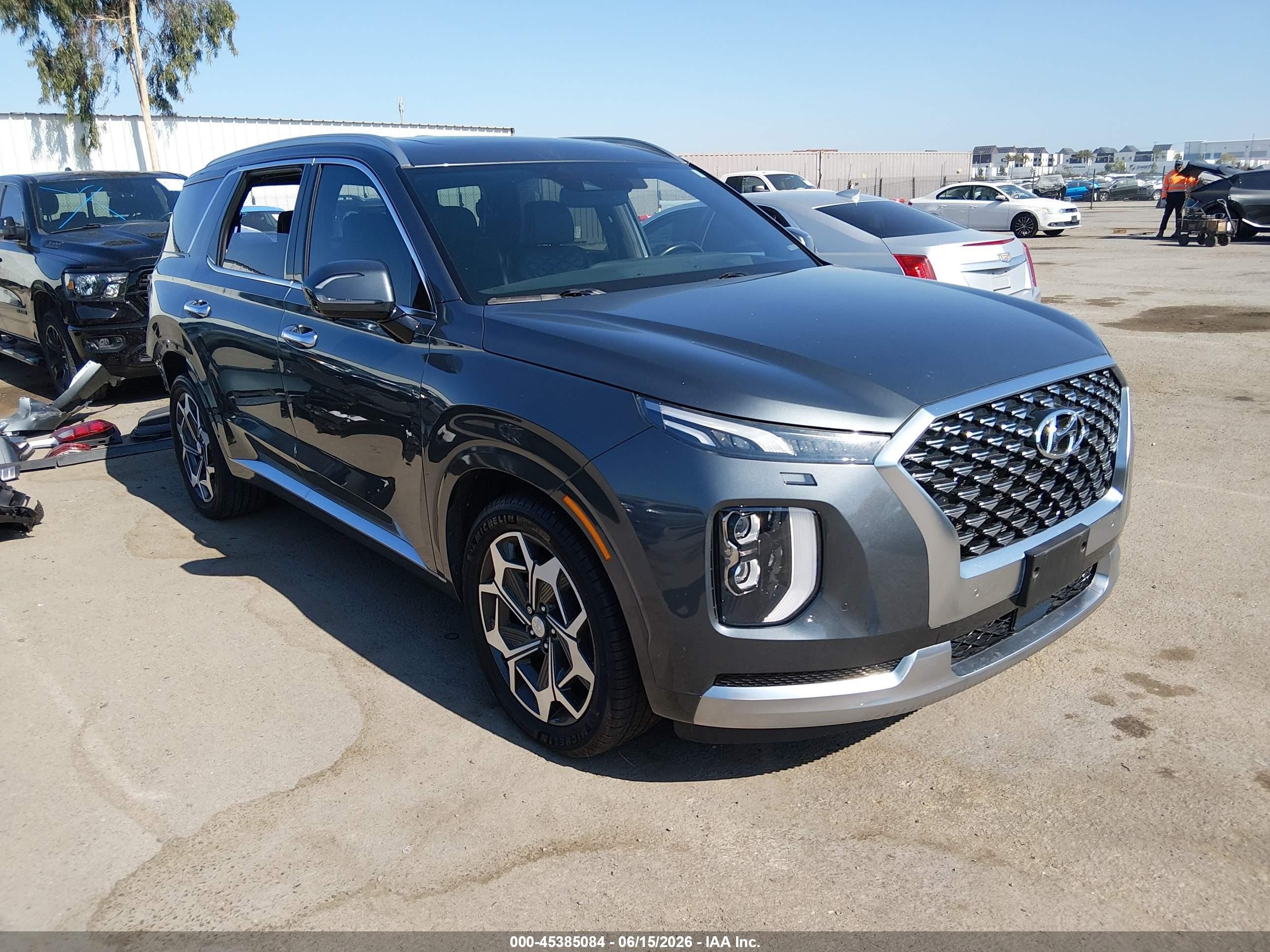 2021 Hyundai Palisade Calligraphy, VIN KM8R74HE4MU257098 — Rear end