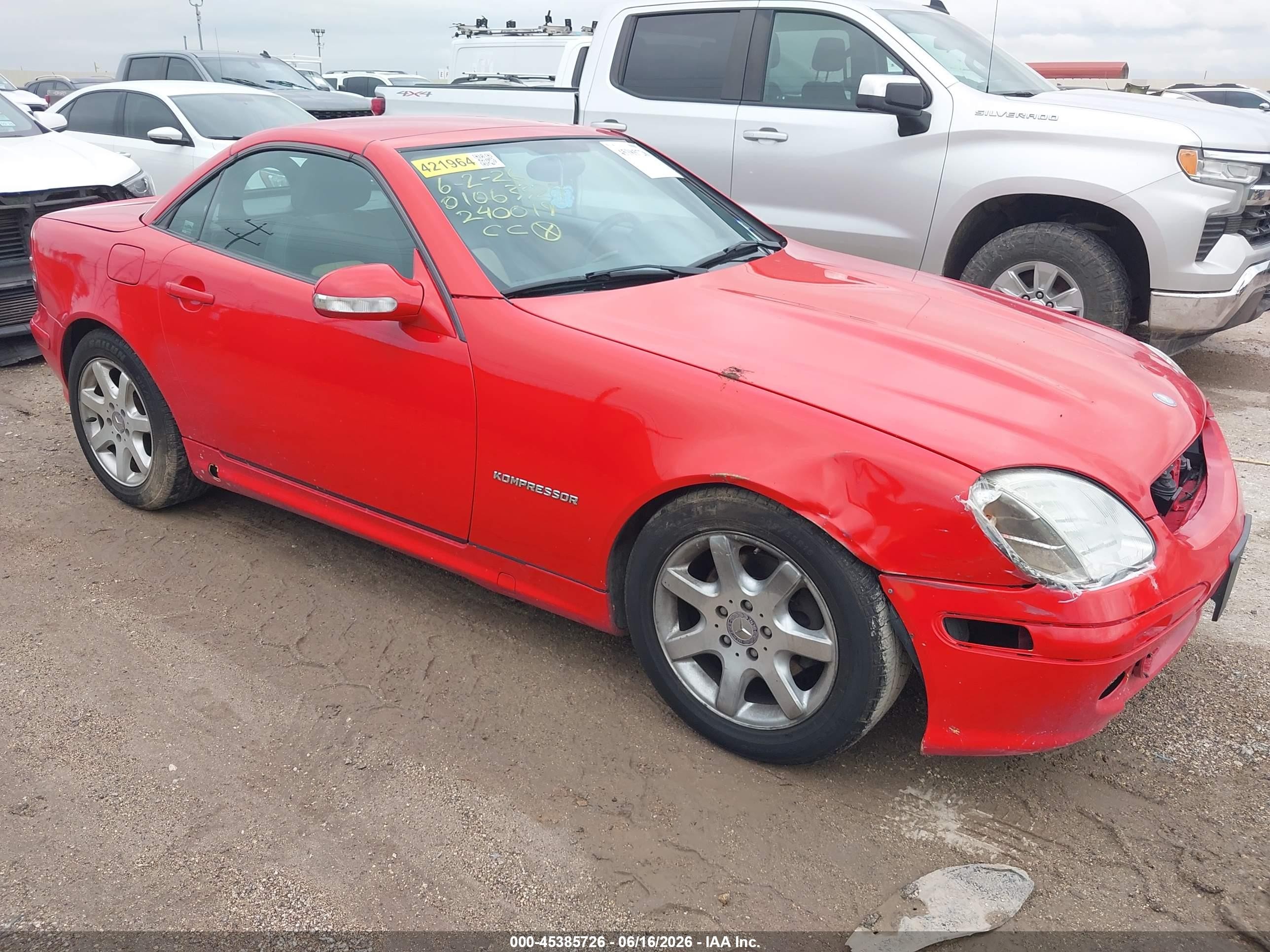 2002 Mercedes-Benz SLK 230 Kompressor, VIN WDBKK49F22F240019 — Изъятие за долги