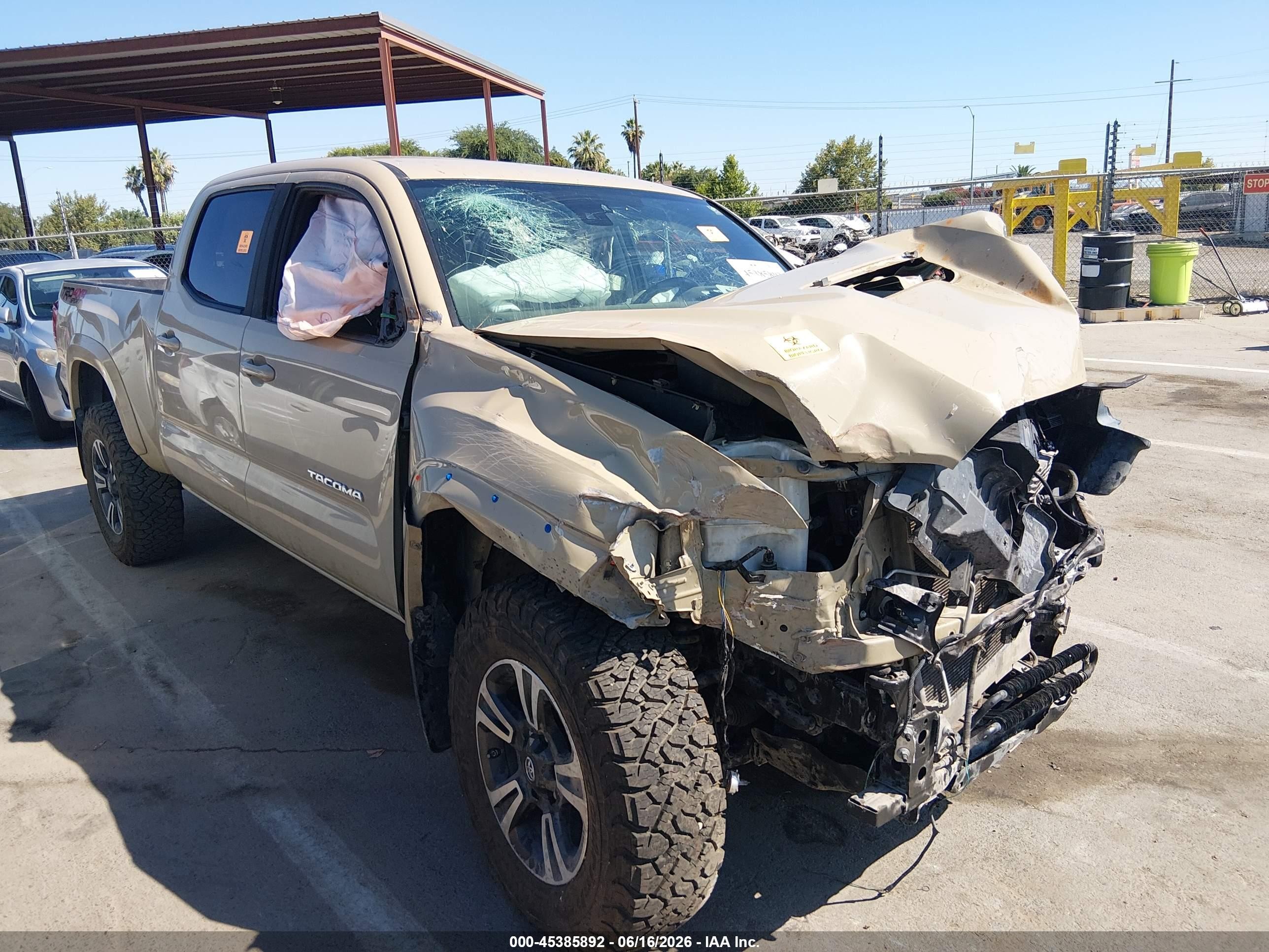 2019 Toyota Tacoma TRD Sport, VIN 3TMDZ5BN5KM075354 — Biohazard / chemical