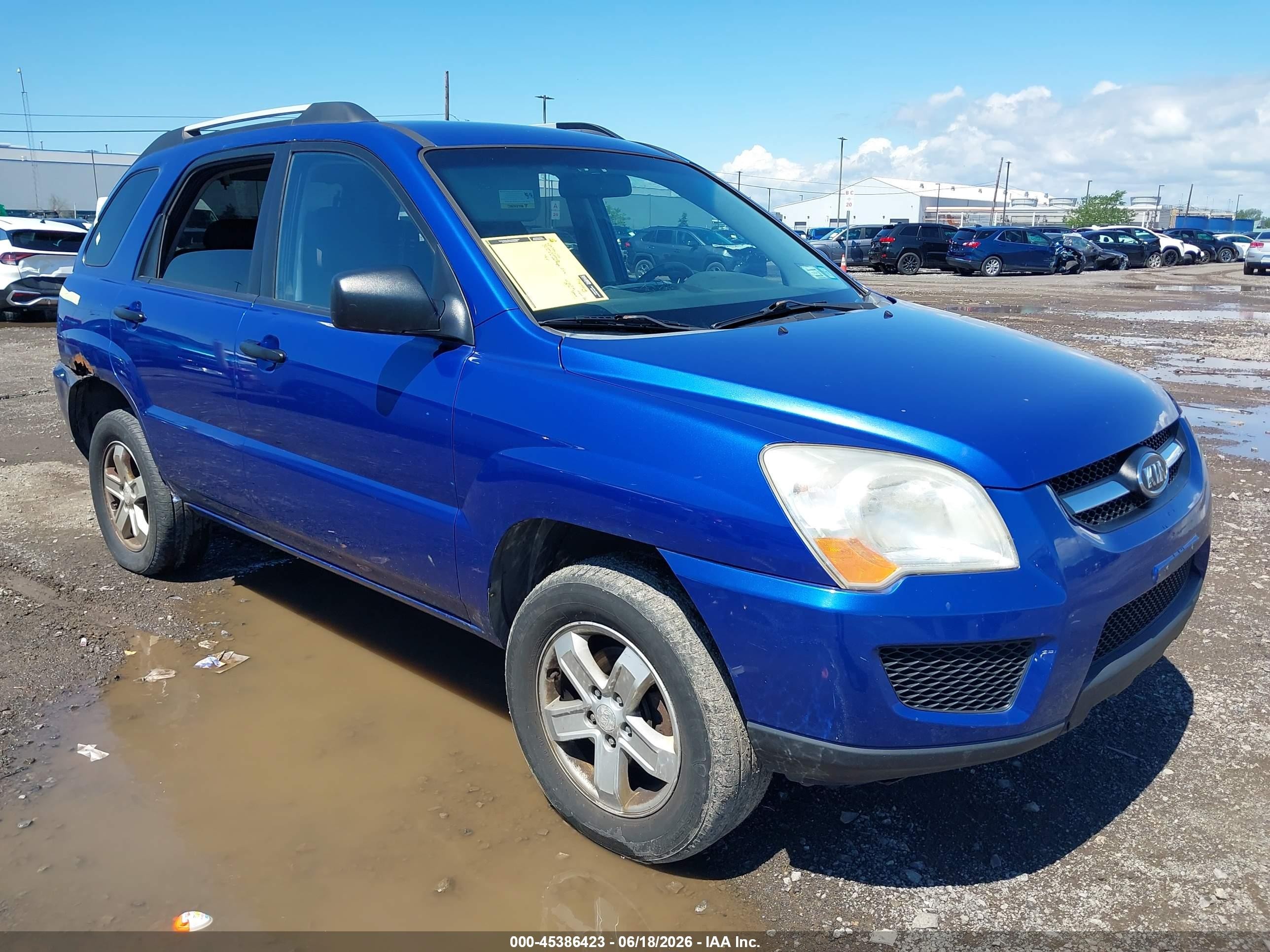 2010 Kia Sportage LX, VIN KNDKGCA38A7669124 — Rear end