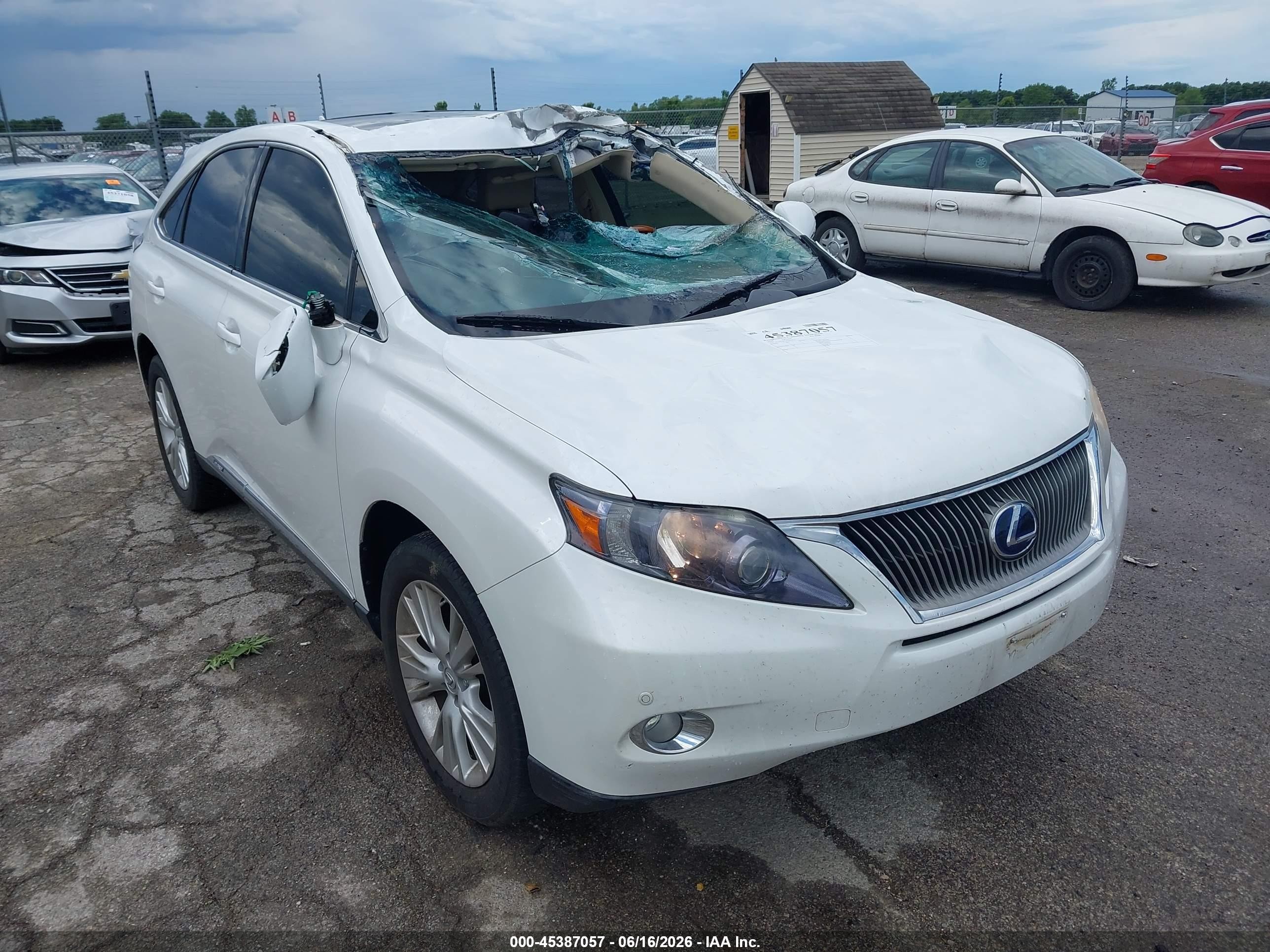 2010 Lexus RX 450h, VIN JTJZB1BA2A2002834 — Roof
