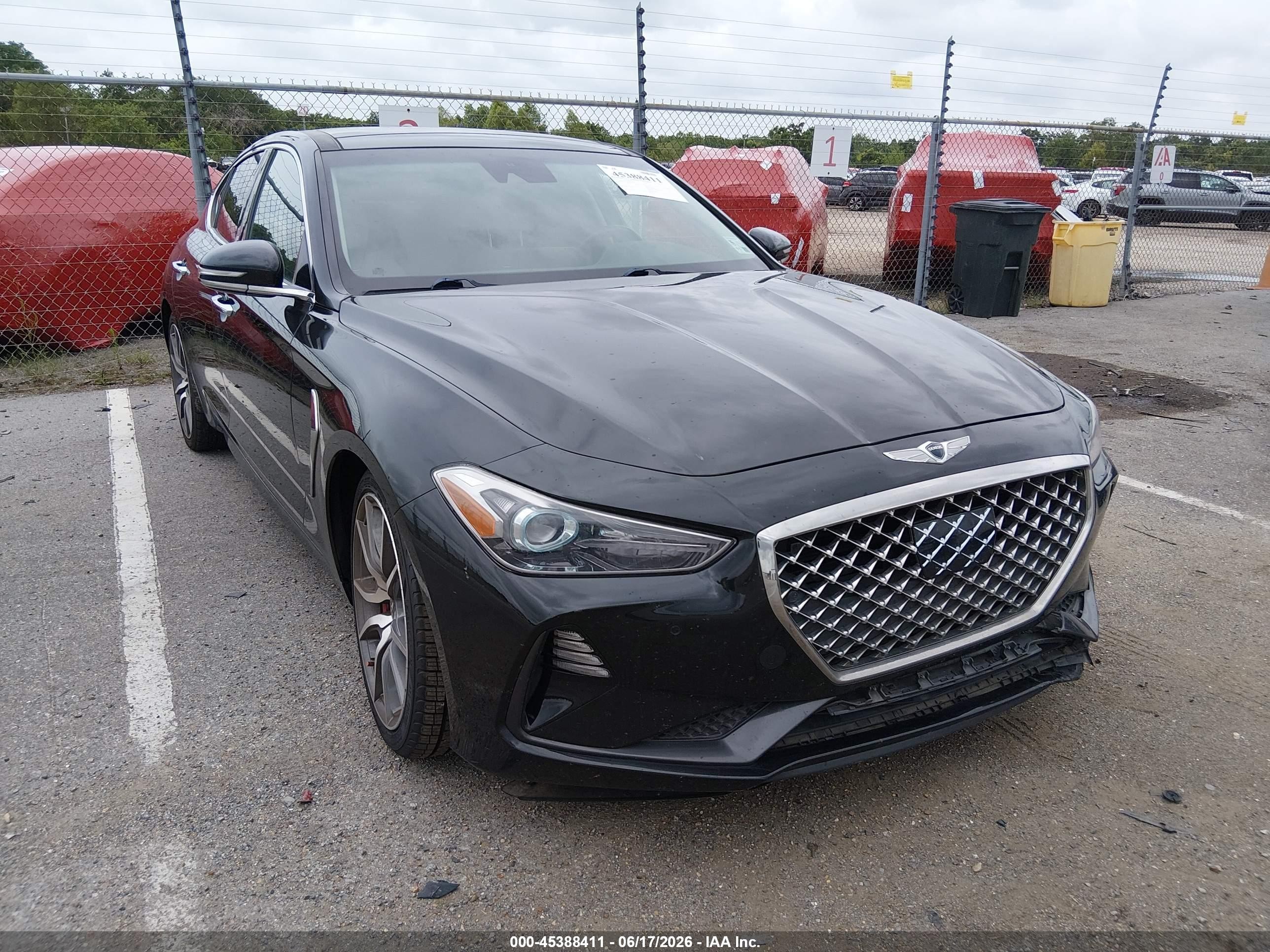 2021 Genesis G70 3.3T, VIN KMTG74LEXMU070985 — Side