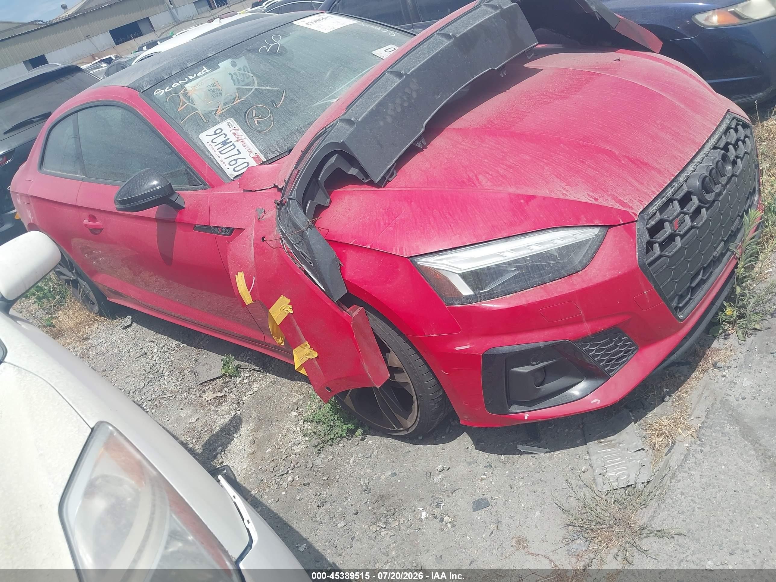 2022 Audi S5 Prestige, VIN WAUR4AF56NA041039 — Rear end