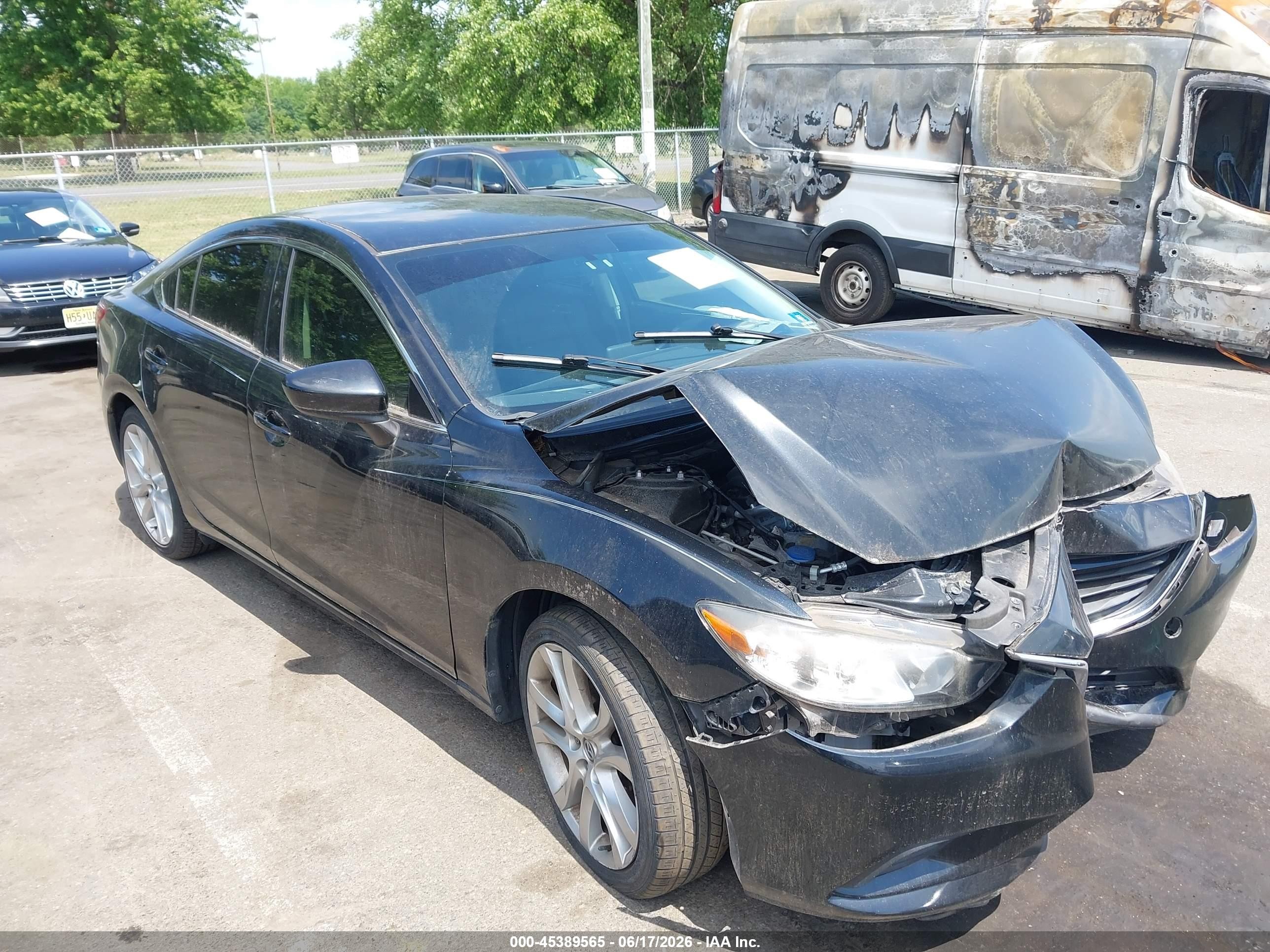 2016 Mazda 6 i Touring, VIN JM1GJ1V56G1477655 — Front end