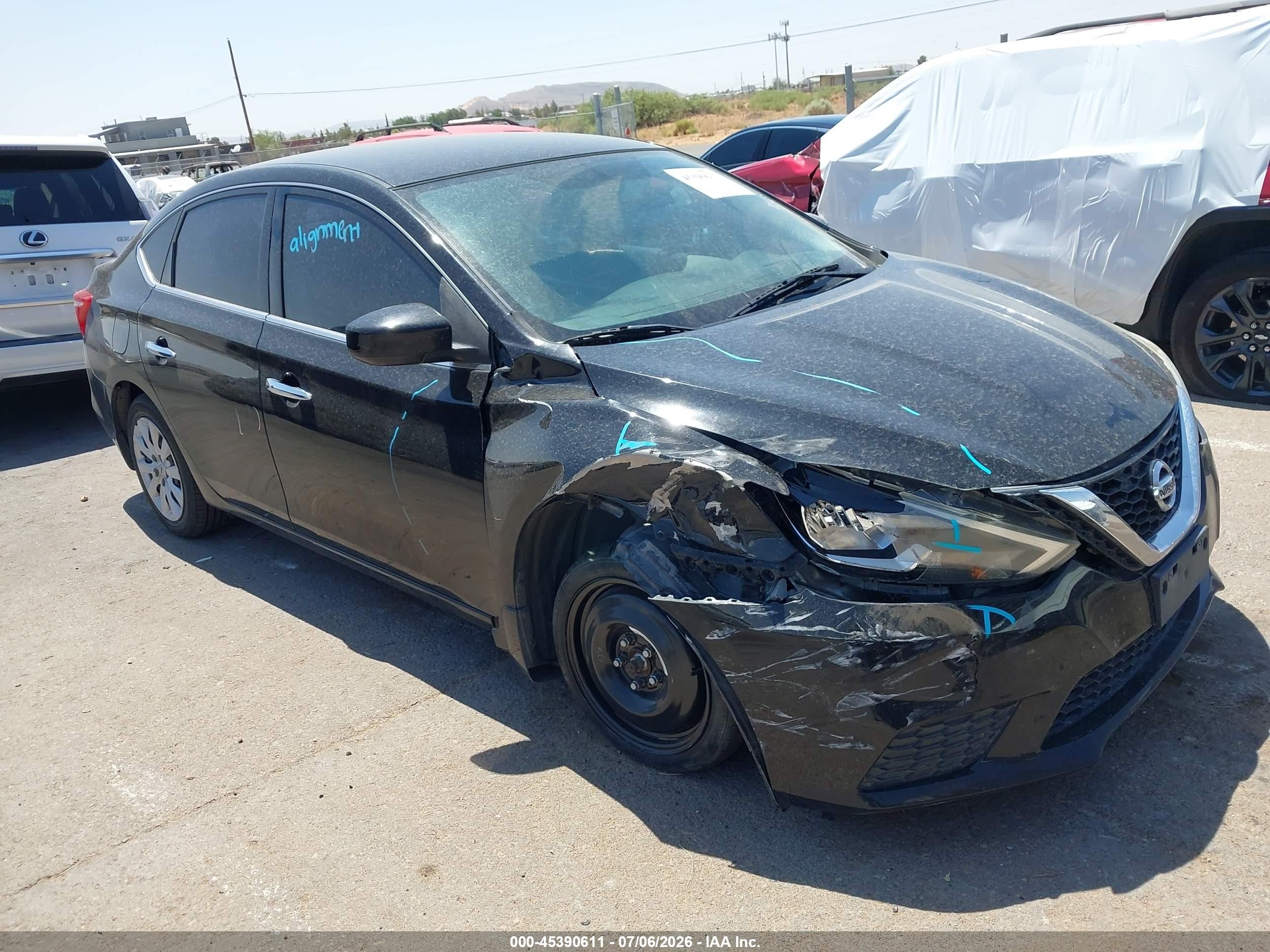 2017 Nissan Sentra SV, VIN 3N1AB7AP1HL673593 — Front end