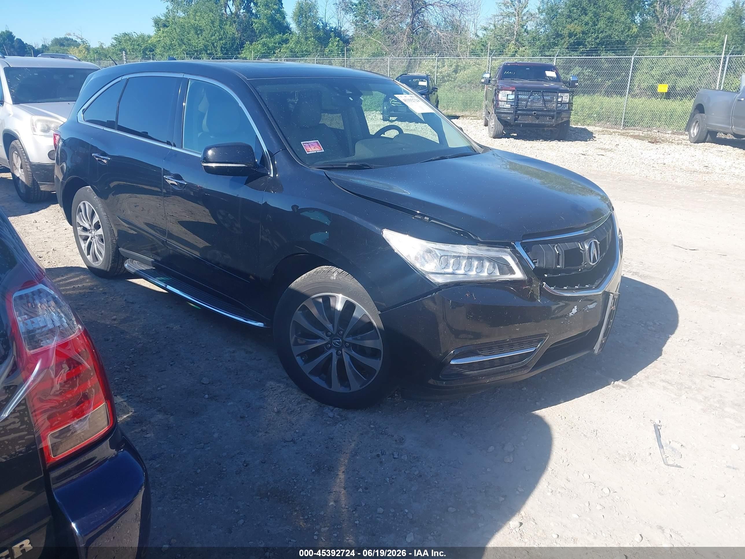 2016 Acura MDX Technology, VIN 5FRYD4H4XGB002757 — Front end