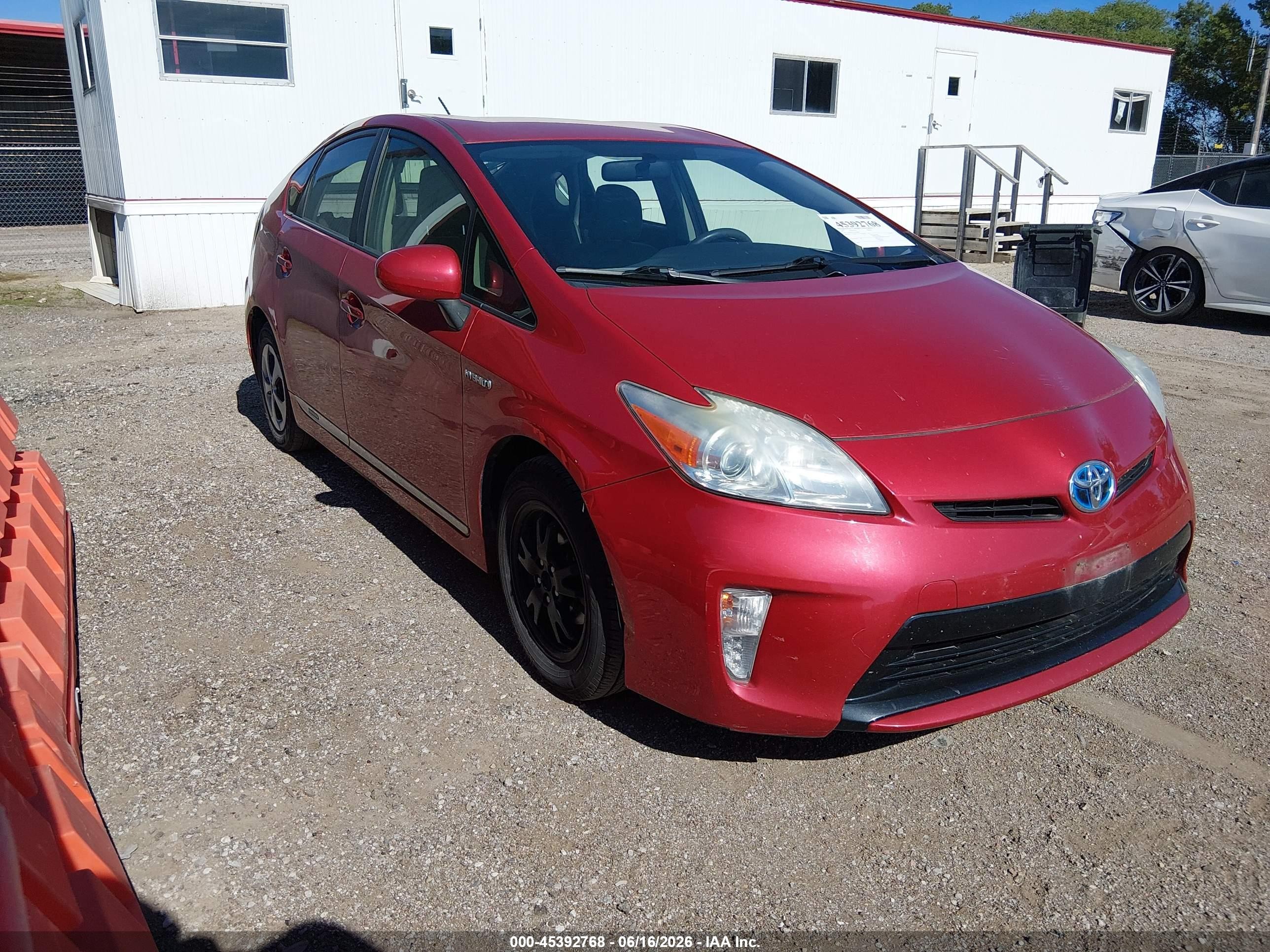 2013 Toyota Prius Two, VIN JTDKN3DU7D0338042 — Rear end