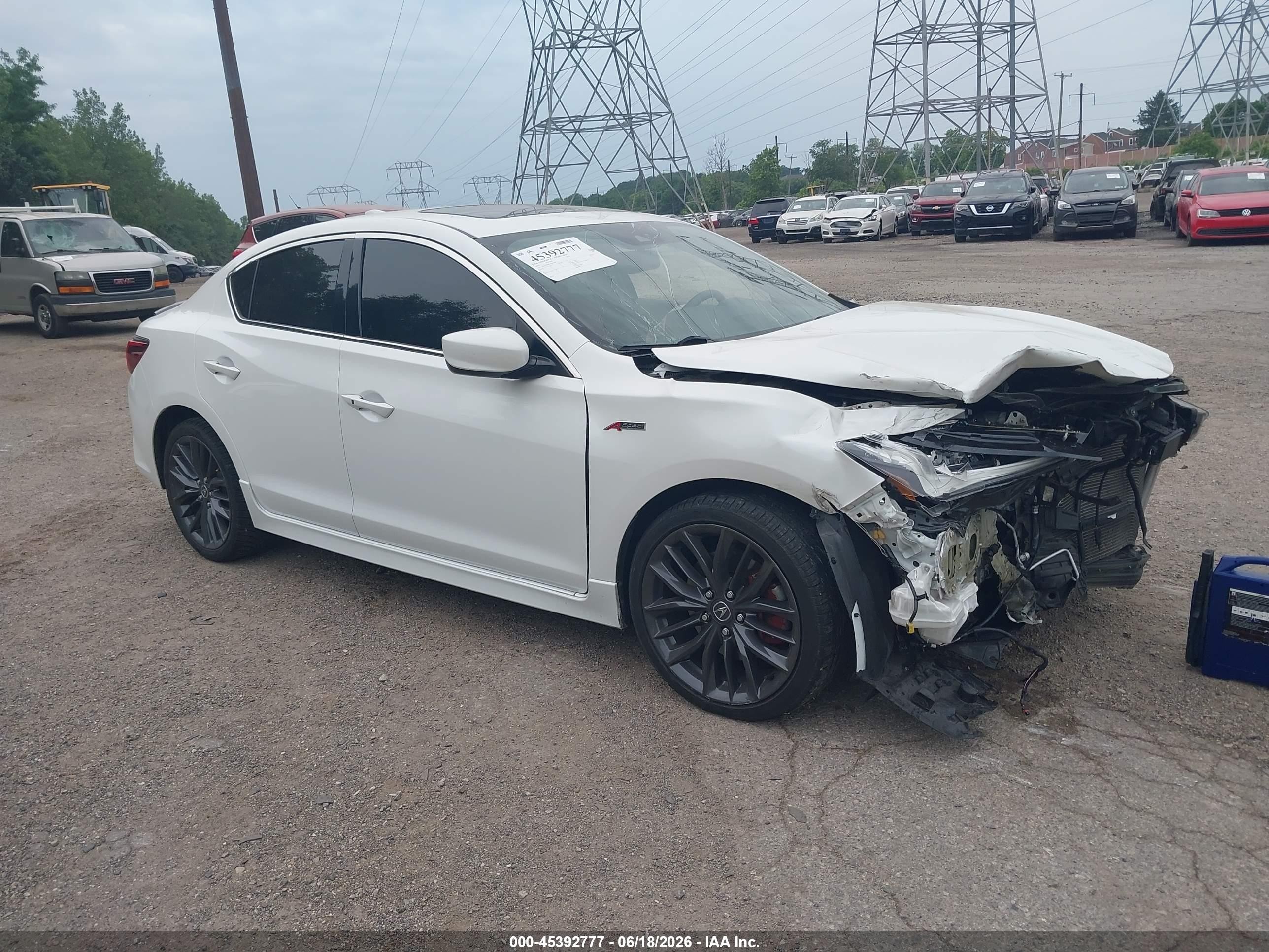 2022 Acura ILX Premium, VIN 19UDE2F86NA006948 — Front end