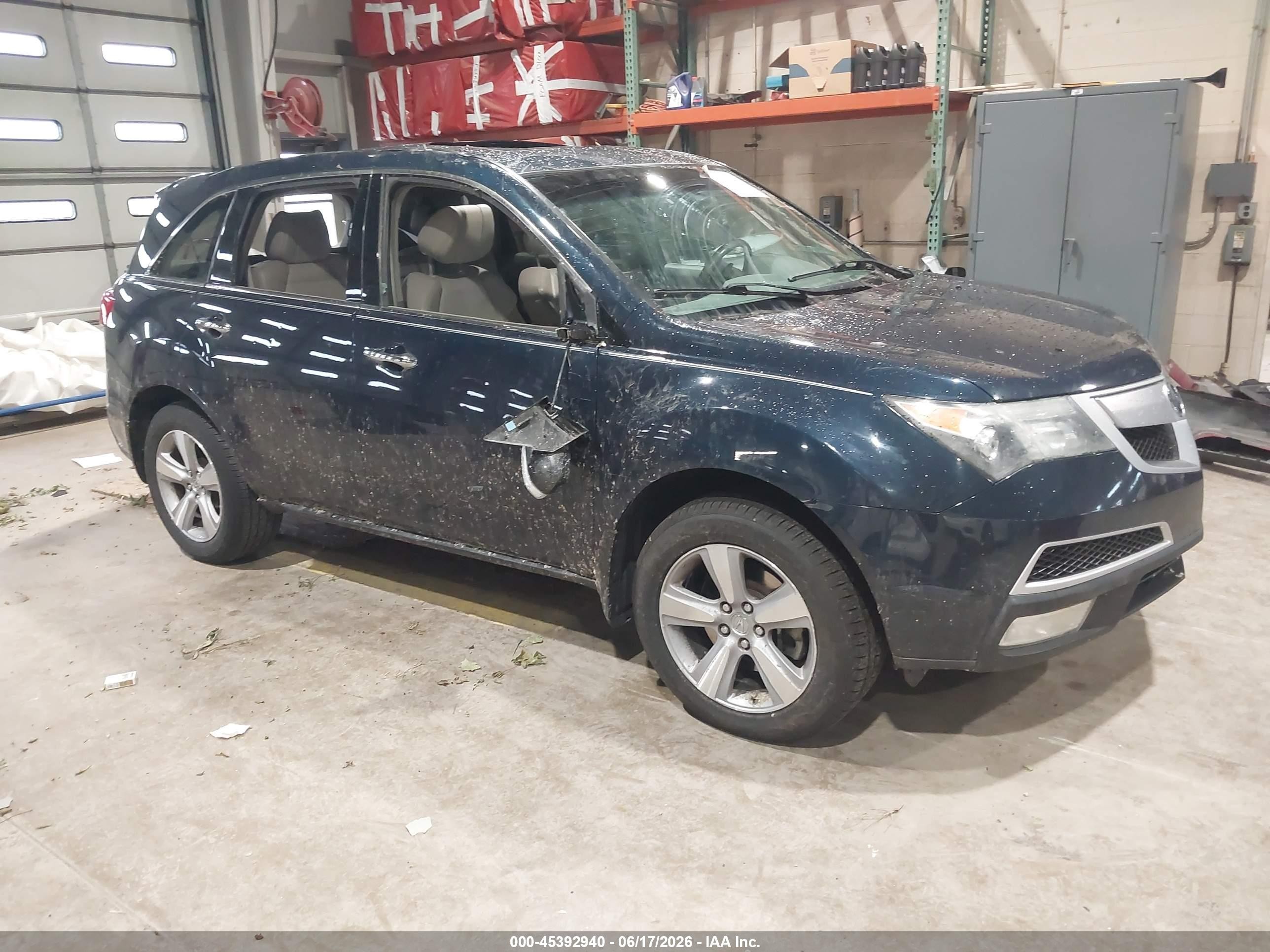 2011 Acura MDX, VIN 2HNYD2H28BH540178 — Roof