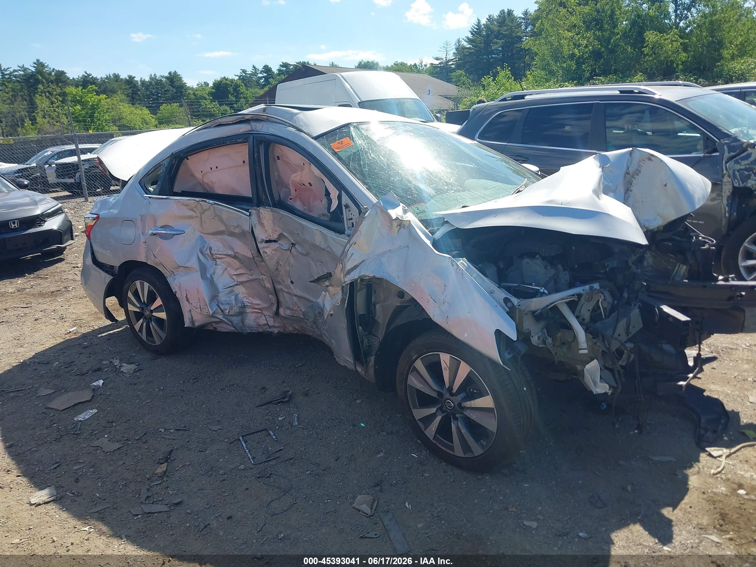 2019 Nissan Sentra S, VIN 3N1AB7AP5KY427527 — Biohazard / chemical