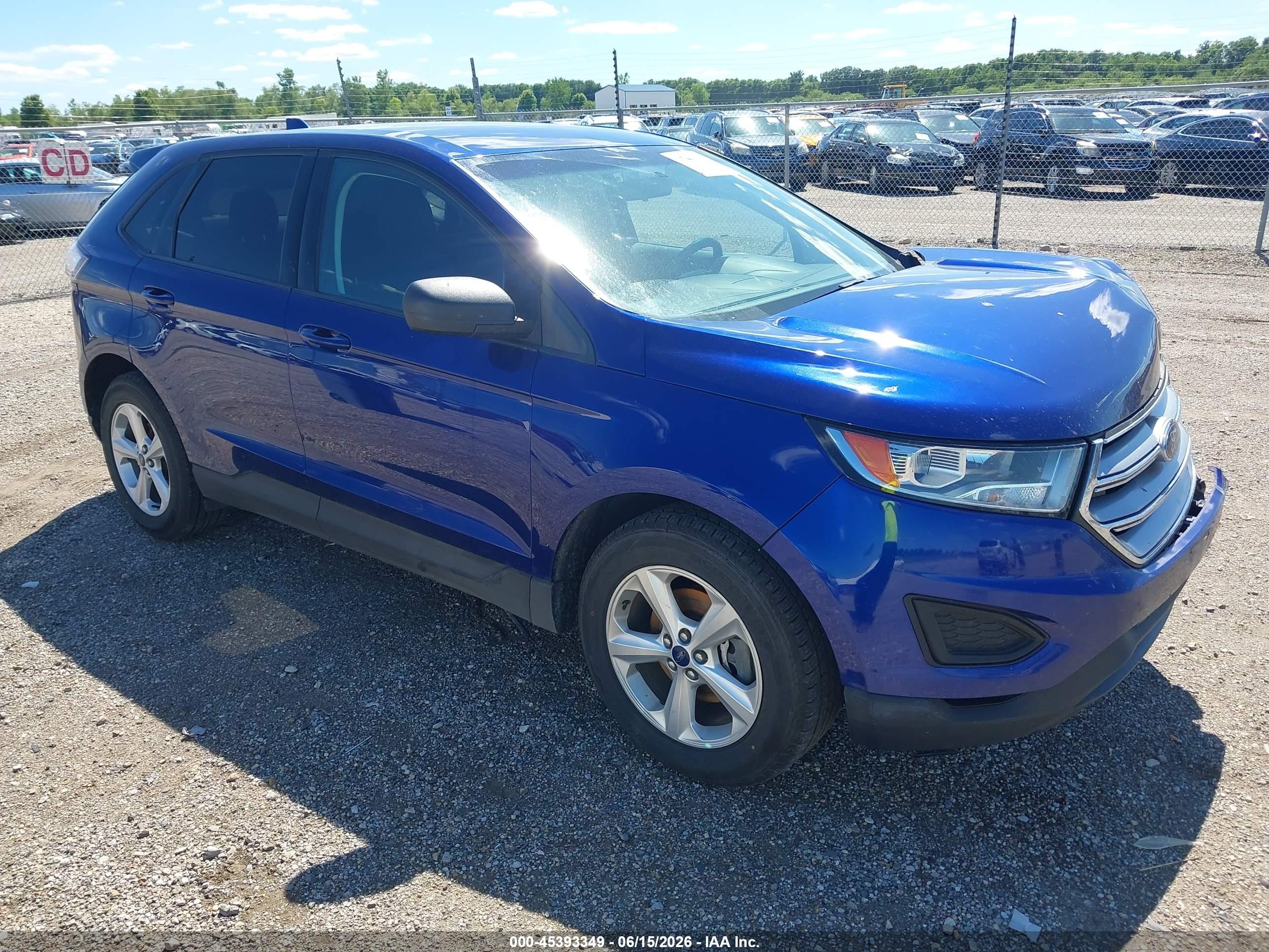 2015 Ford Edge SE, VIN 2FMTK3G94FBC32018 — Front end