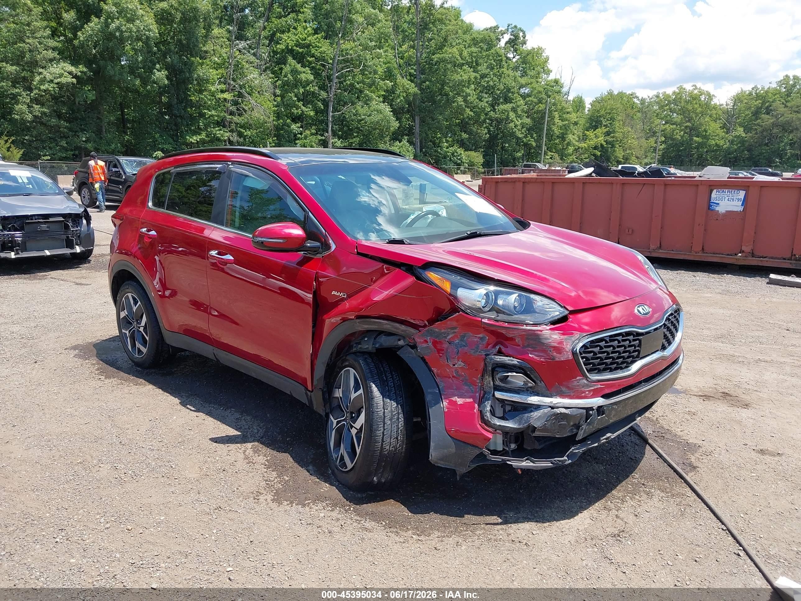 2022 Kia Sportage EX, VIN KNDPNCAC2N7016032 — Перед