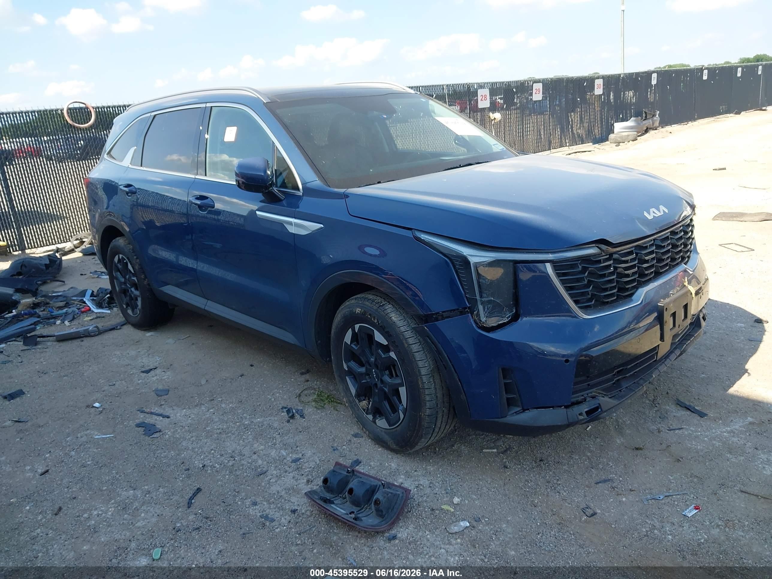 2025 Kia Sorento S, VIN 5XYRL4JC5SG329451 — Biohazard / chemical