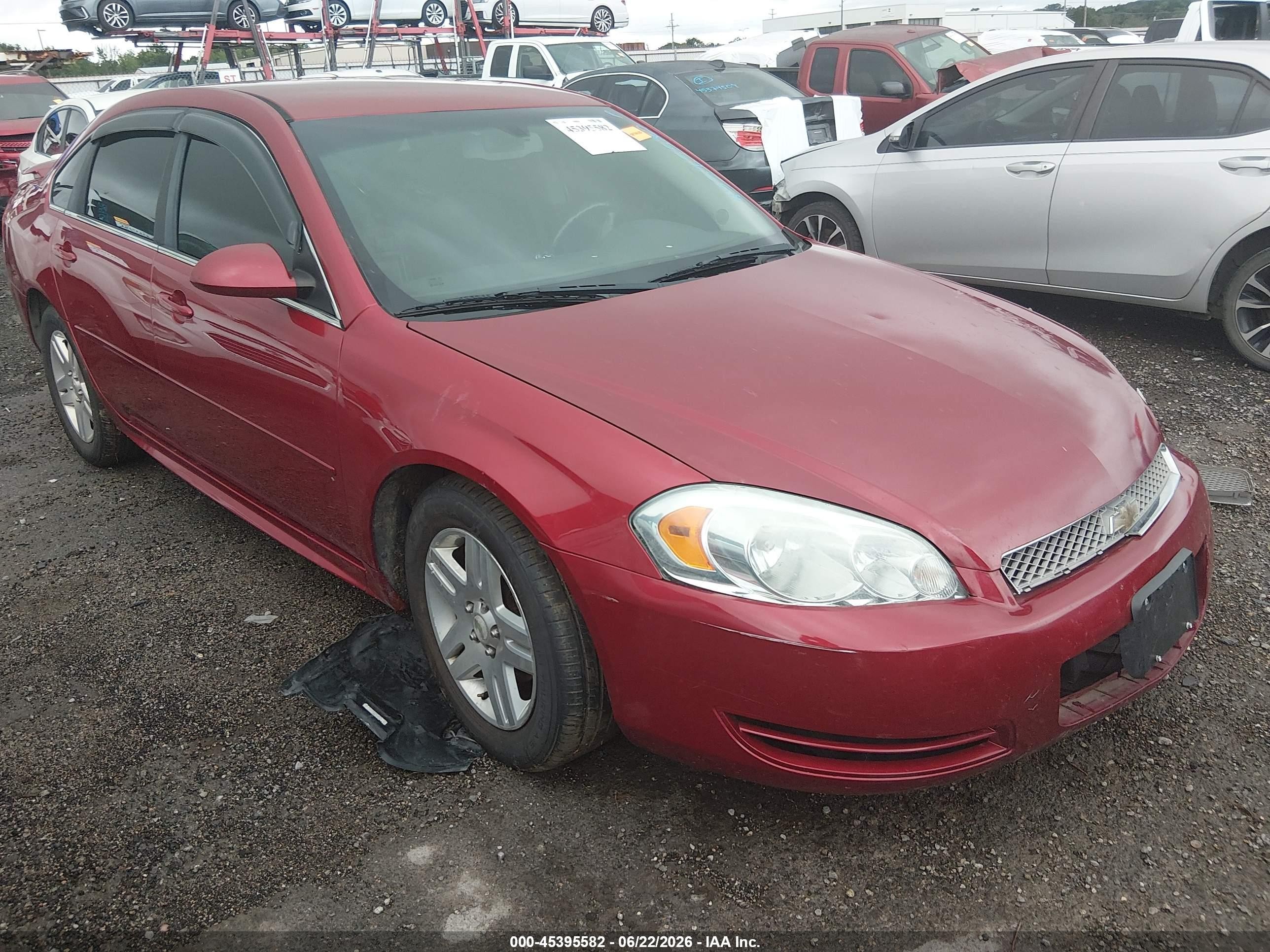 2013 Chevrolet Impala LT, VIN 2G1WB5E38D1161784 — Front end