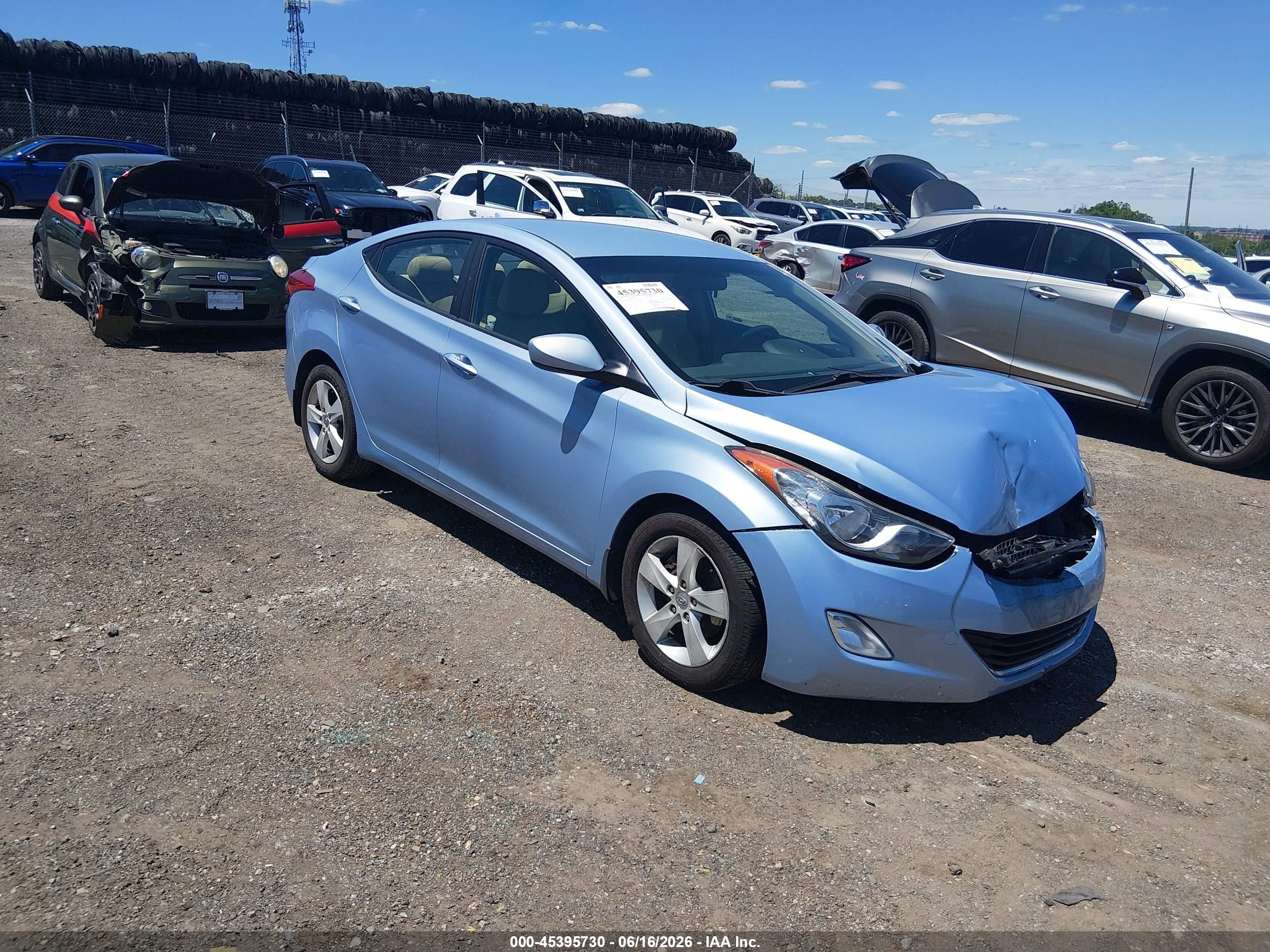 2012 Hyundai Elantra GLS, VIN KMHDH4AE1CU314597 — Front end