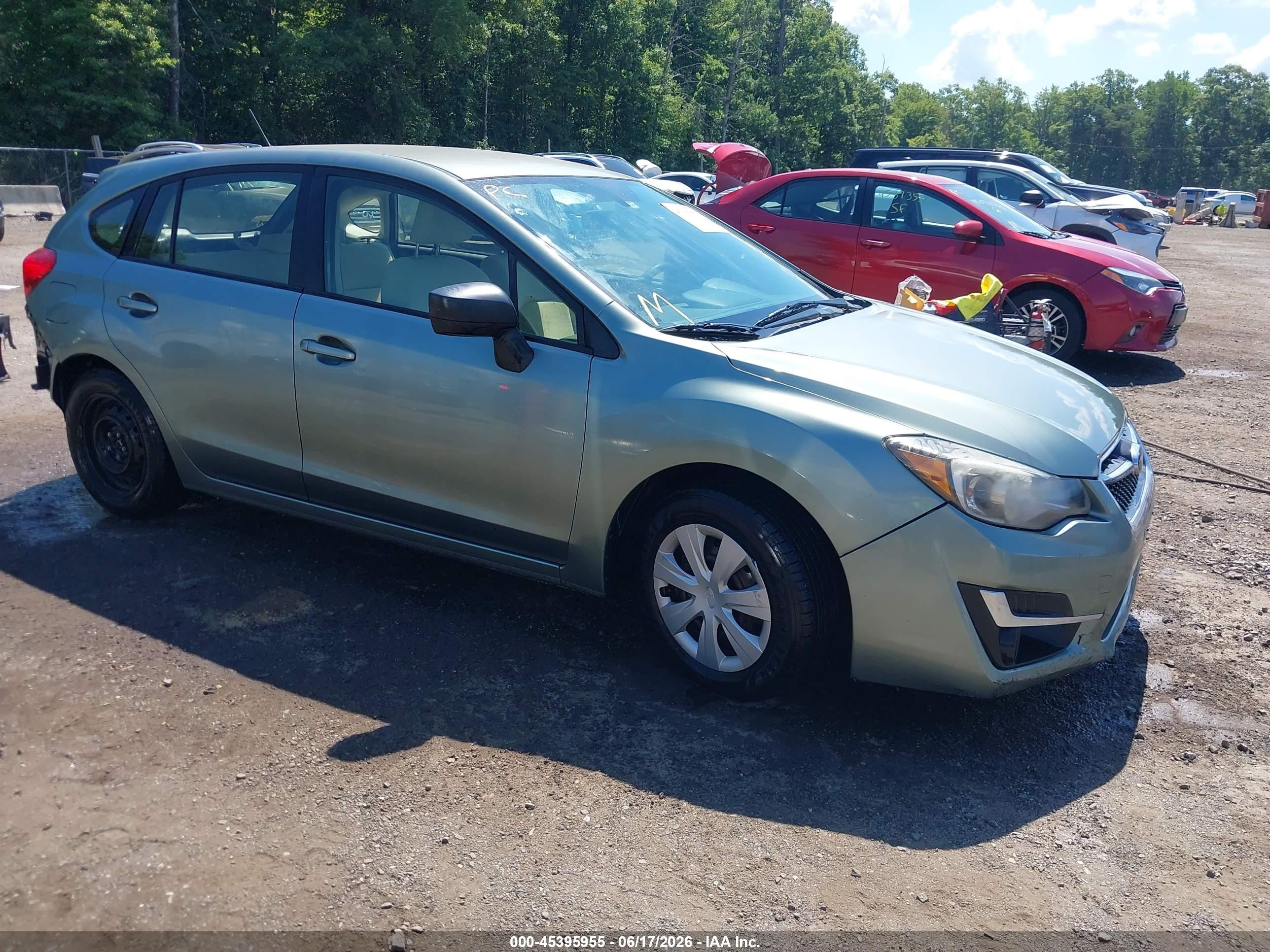 2015 Subaru Impreza 2.0i, VIN JF1GPAA60FG304955 — Rear end