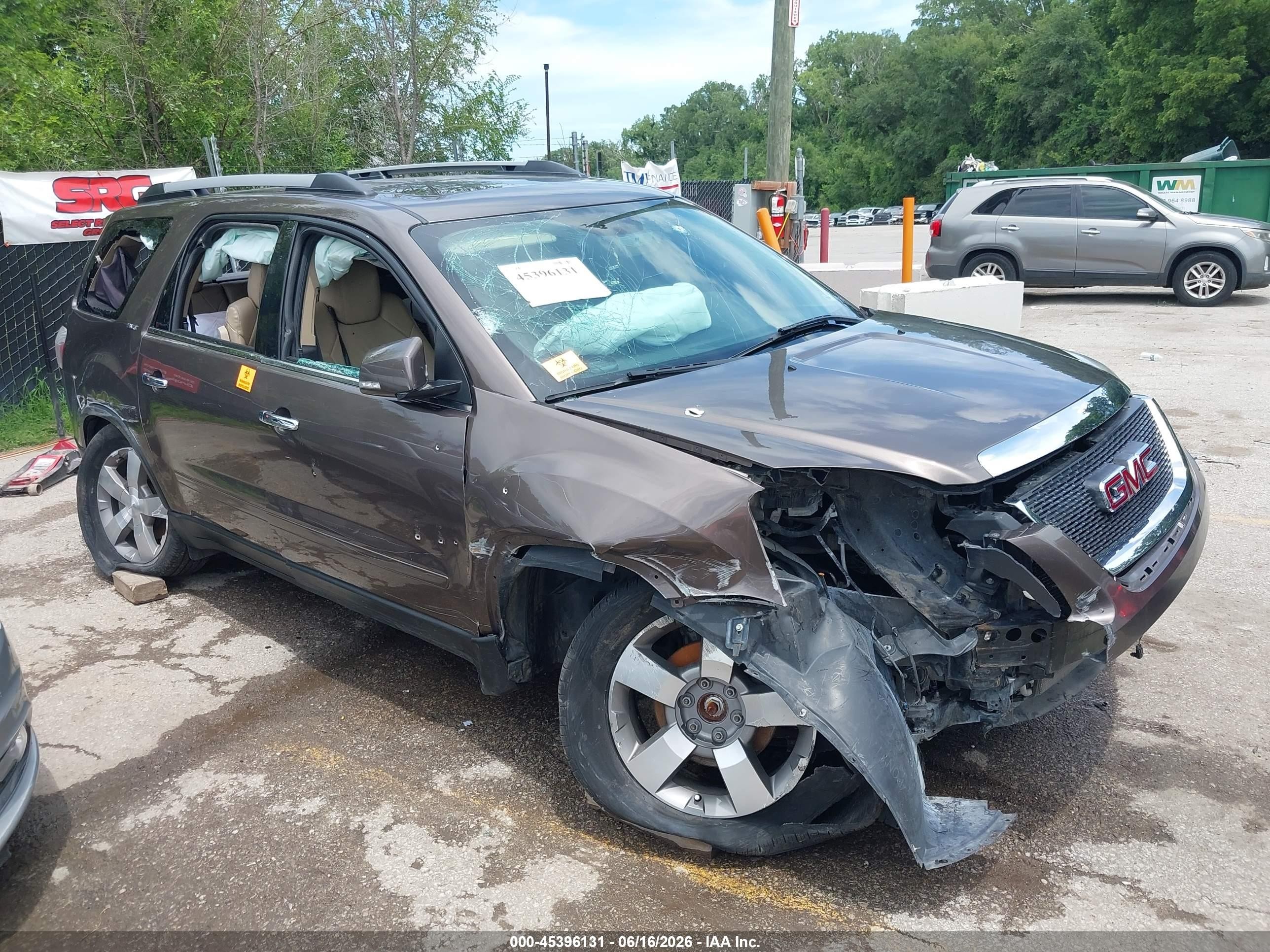 2012 GMC Acadia SLT1, VIN 1GKKRRED1CJ398613 — Theft recovery