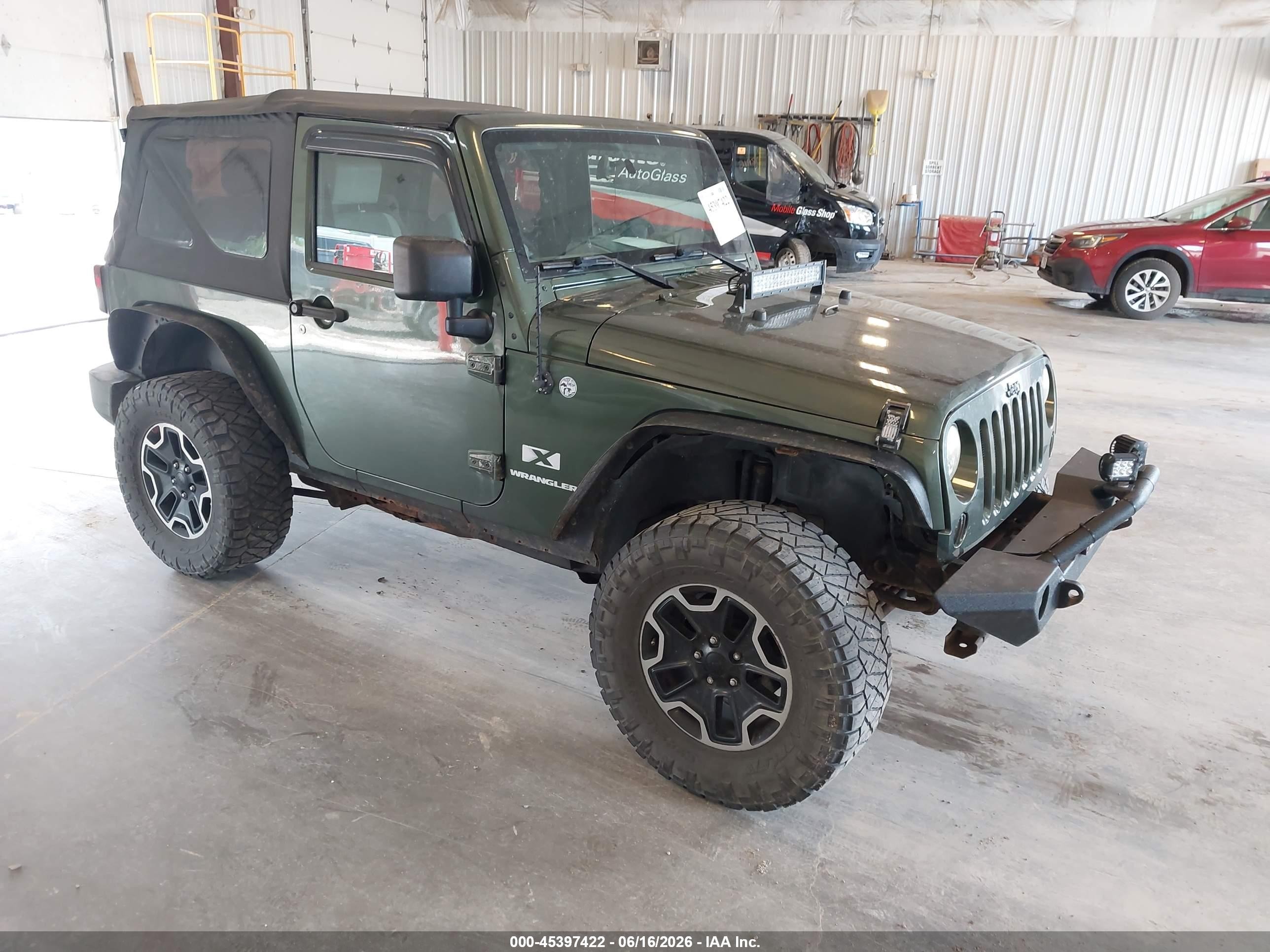 2007 Jeep Wrangler X, VIN 1J4FA24157L159850 — Frame damage